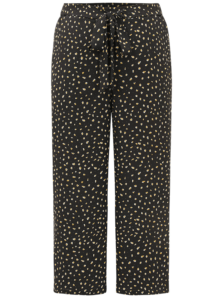 Plus Size Women Everyday Leopard Cross straps High Rise Pocket Casual Pants BloomChic 
