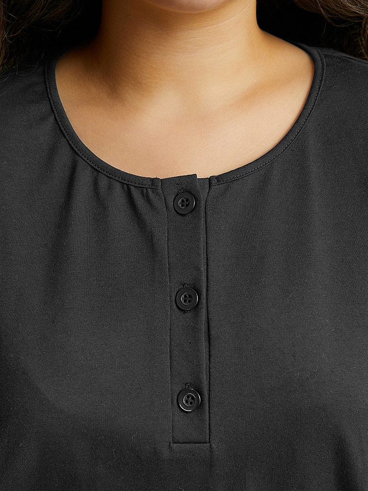 Plus Size Women Dailywear Plain Plain Regular Sleeve Long Sleeve Open Front Elegant T-shirts BloomChic 