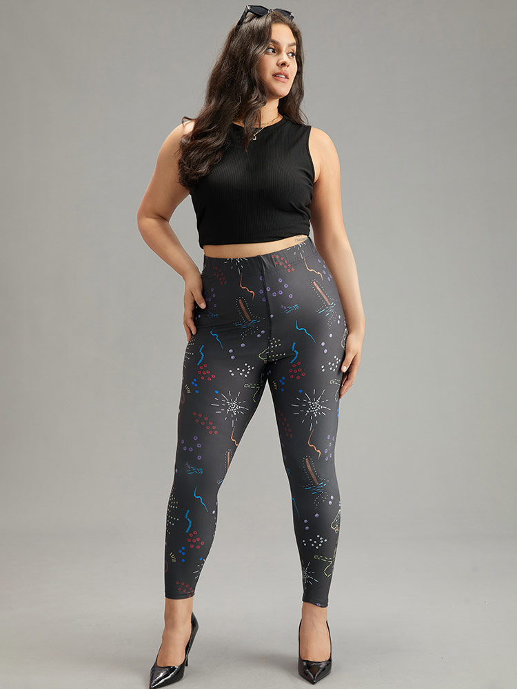 Plus Size Women Dailywear Animal Printed High stretch Skinny High Rise Casual Leggings BloomChic 