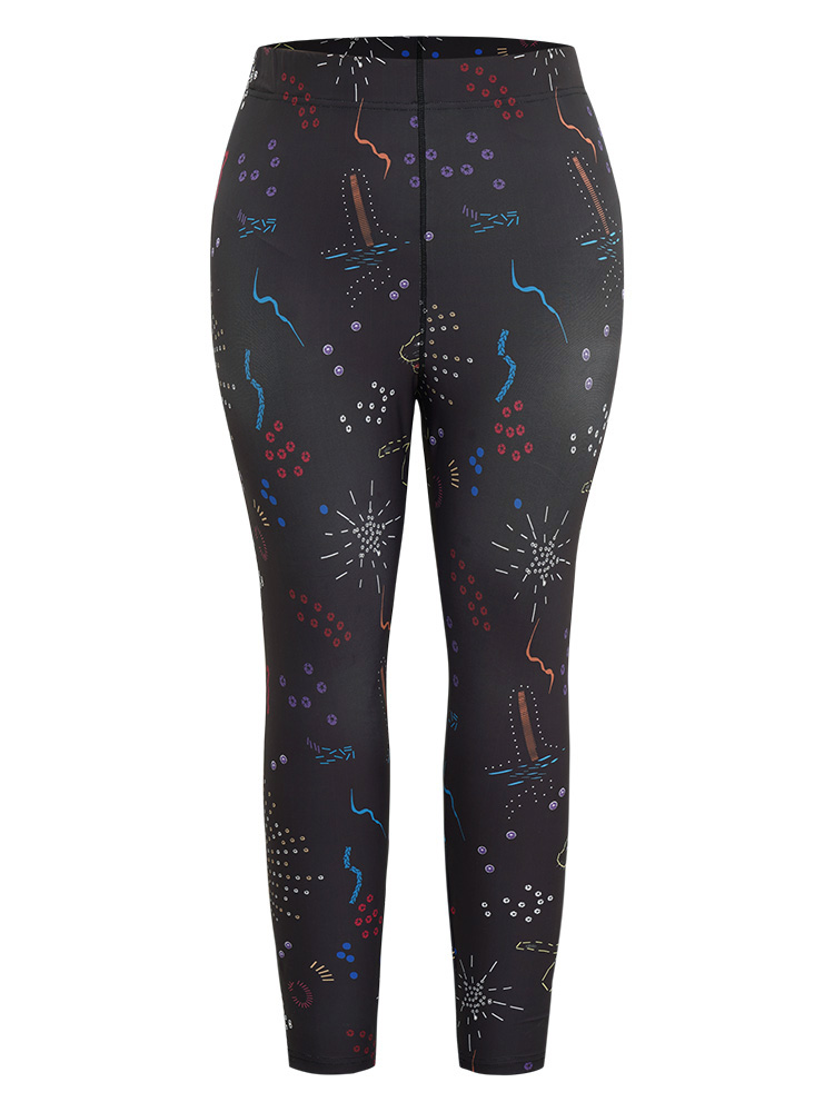 Plus Size Women Dailywear Animal Printed High stretch Skinny High Rise Casual Leggings BloomChic 