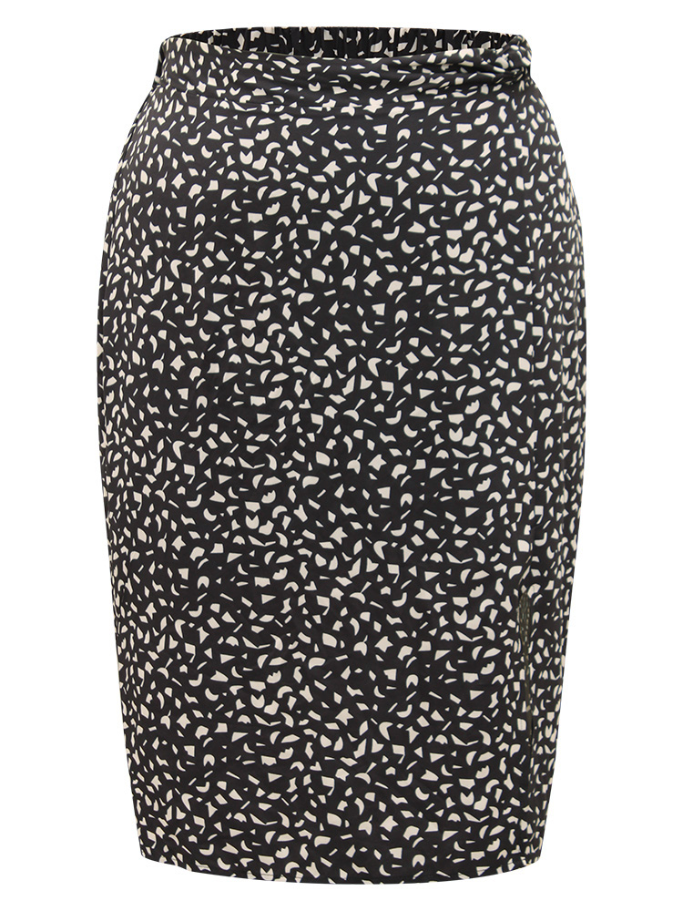 Plus Size Women Work Slit Office Skirts BloomChic 