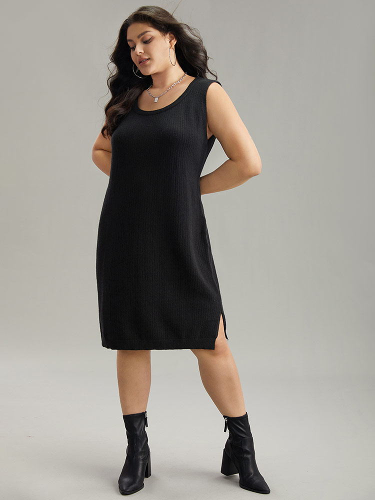Plus Size Sweater Dresses | Supersoft Essentials Anti-Pilling Shoulderless  Sweater Dress | BloomChic 