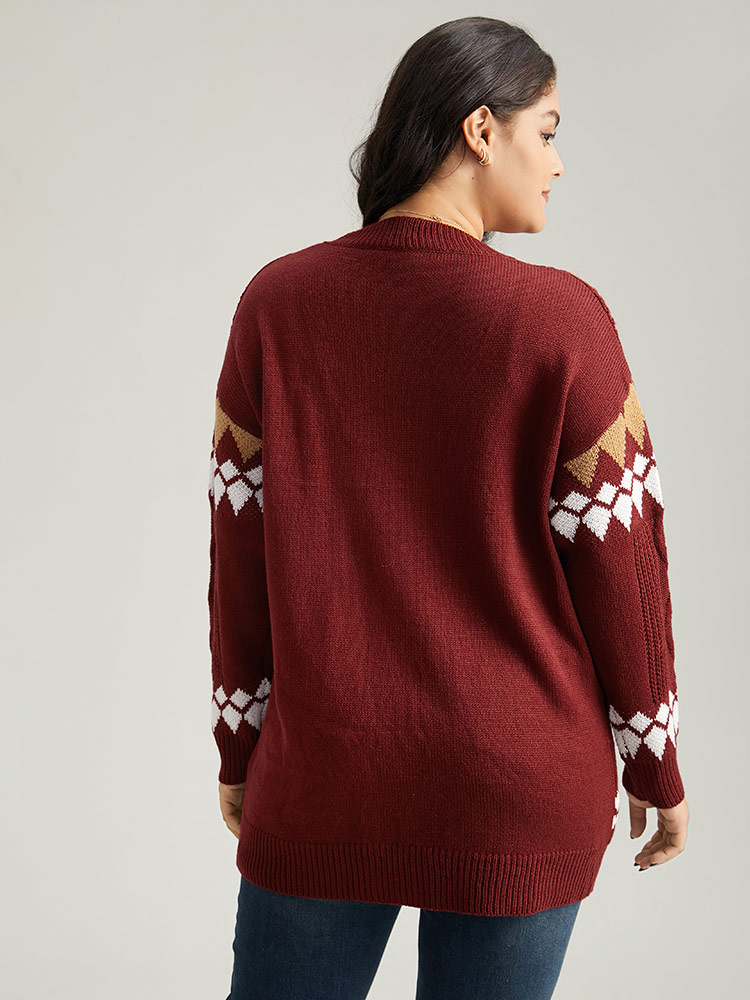 Plus Size Cardigans | Bandana Print Plisse Button Through Cardigan | BloomChic 