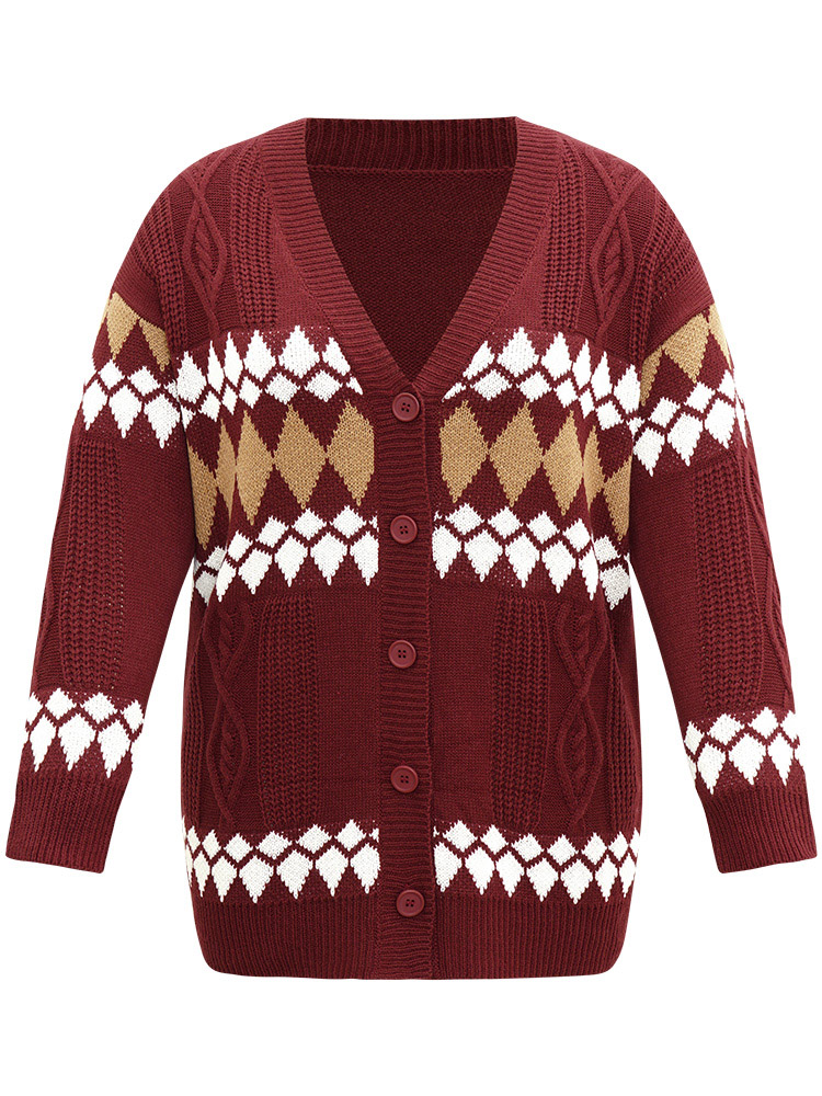 Plus Size Cardigans | Bandana Print Plisse Button Through Cardigan | BloomChic 