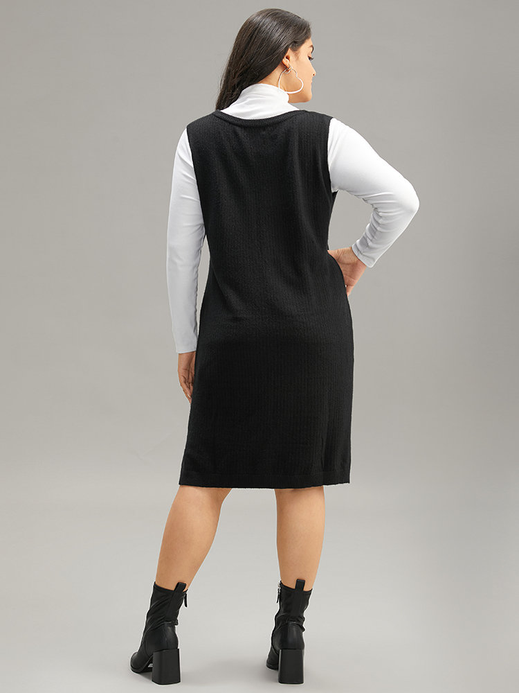 Plus Size Sweater Dresses | Supersoft Essentials Anti-Pilling Shoulderless  Sweater Dress | BloomChic 