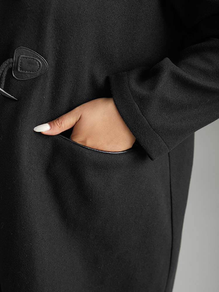 Plus Size Women Dailywear Plain Pocket Pocket Casual Coats BloomChic 