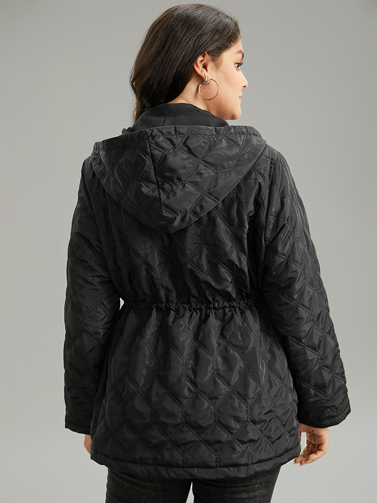 Plus Size Women Dailywear Plain Plain Pocket Casual Coats BloomChic 