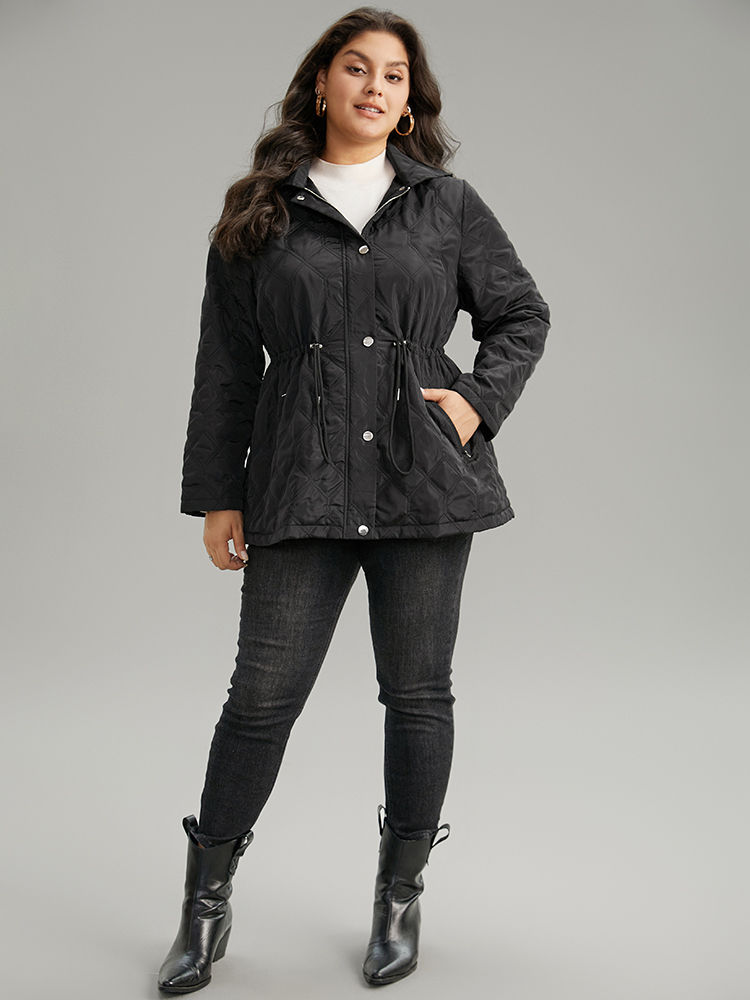 Plus Size Women Dailywear Plain Plain Pocket Casual Coats BloomChic 