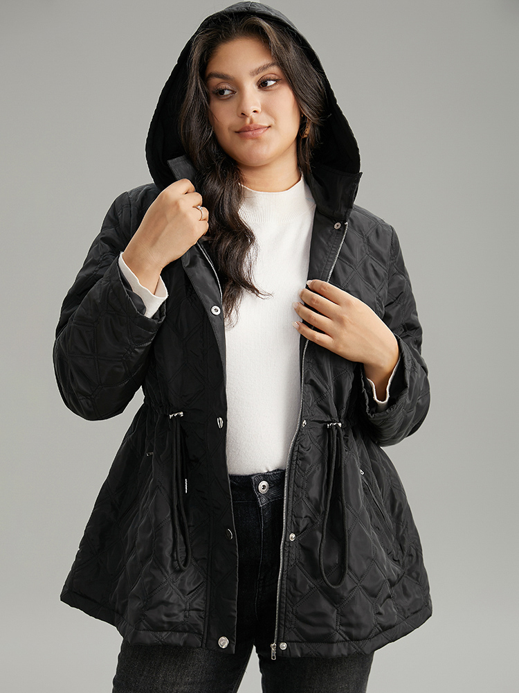 Plus Size Women Dailywear Plain Plain Pocket Casual Coats BloomChic 