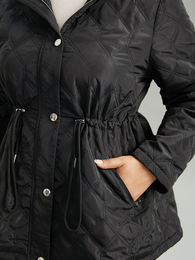 Plus Size Women Dailywear Plain Plain Pocket Casual Coats BloomChic 