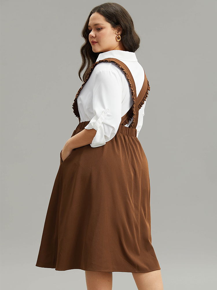 Plus Size Women Work Plain Pocket At the Office Skirts BloomChic 