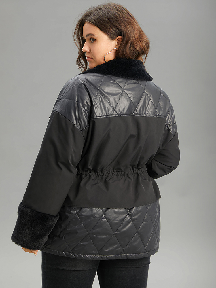 Plus Size Women Dailywear Plain Zipper Pocket Casual Coats BloomChic 