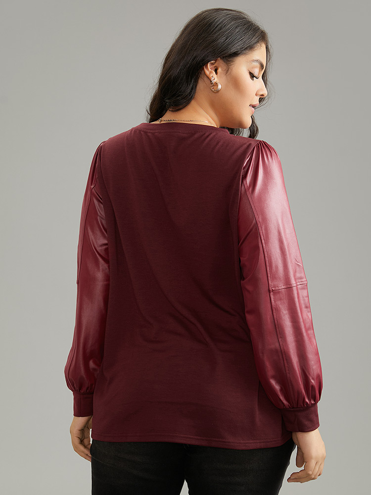 Plus Size Women Dailywear Plain Plain Regular Regular Sleeve Long Sleeve Round Neck Elegant Sweatshirts BloomChic 