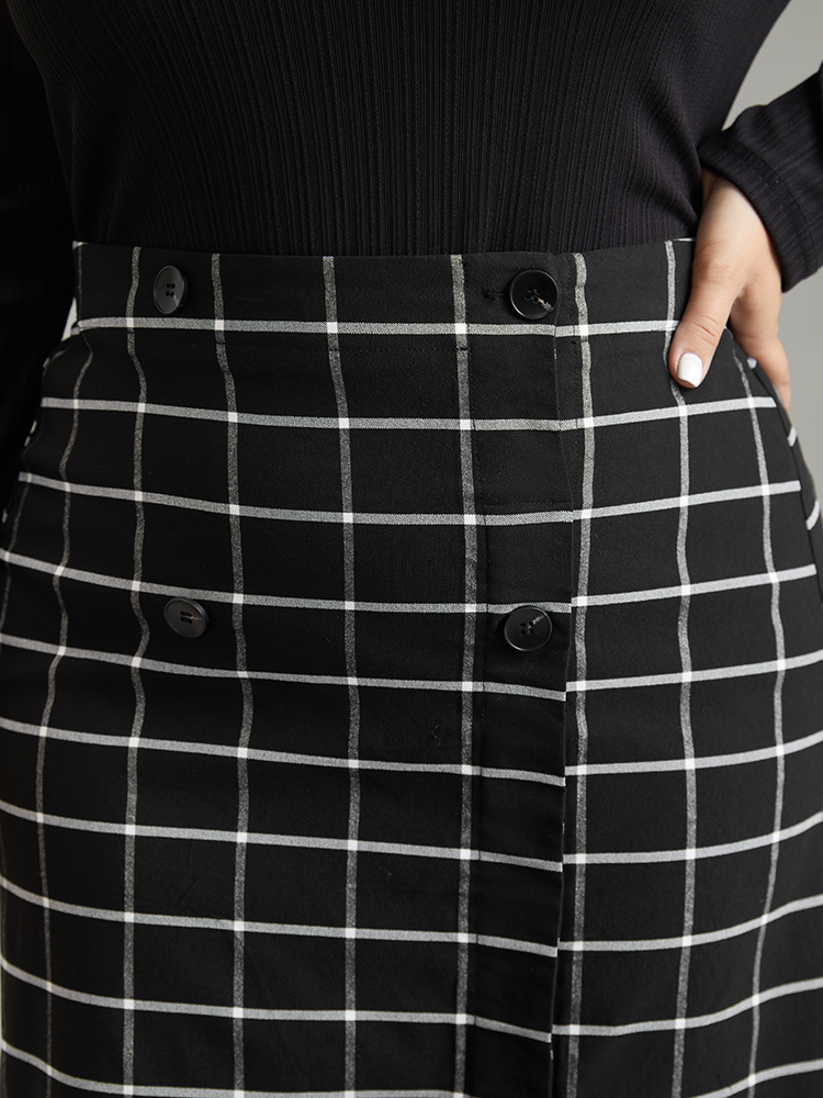Plus Size Women Work Elastic Waist Office Skirts BloomChic 