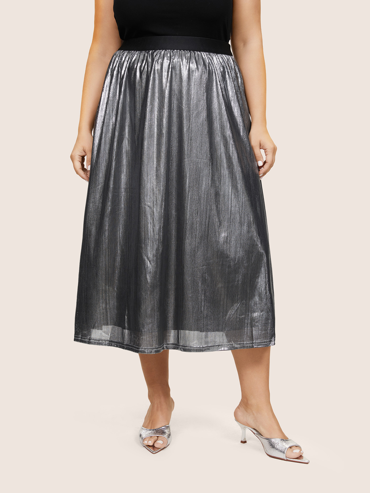 Plus Size Women Going out Texture Glamour Skirts BloomChic 
