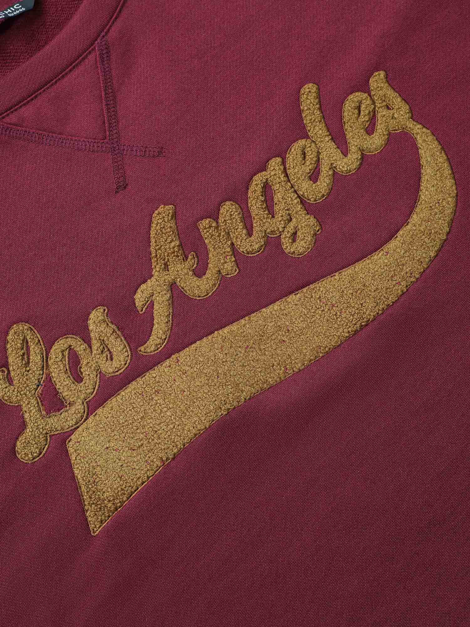 Plus Size Letter Graphic Towel Embroidered Sweatshirt Women RedViolet Casual Contrast Dailywear Sweatshirts BloomChic 14-16/1X 