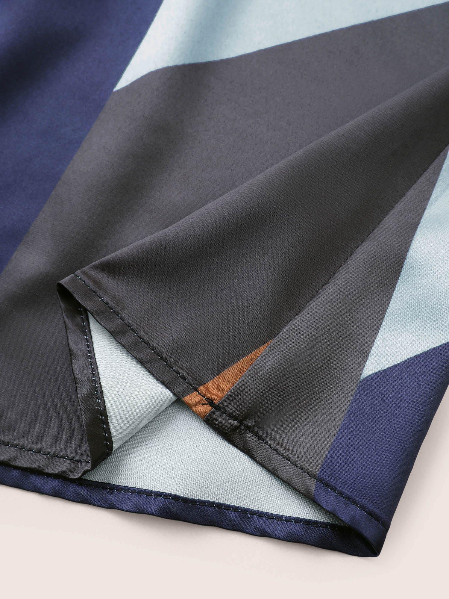 Plus Size Colorblock Contrast Pocket Cropped Skirt Women Multicolor At the Office Non No stretch Slanted pocket Work Skirts BloomChic 14-16/1X 
