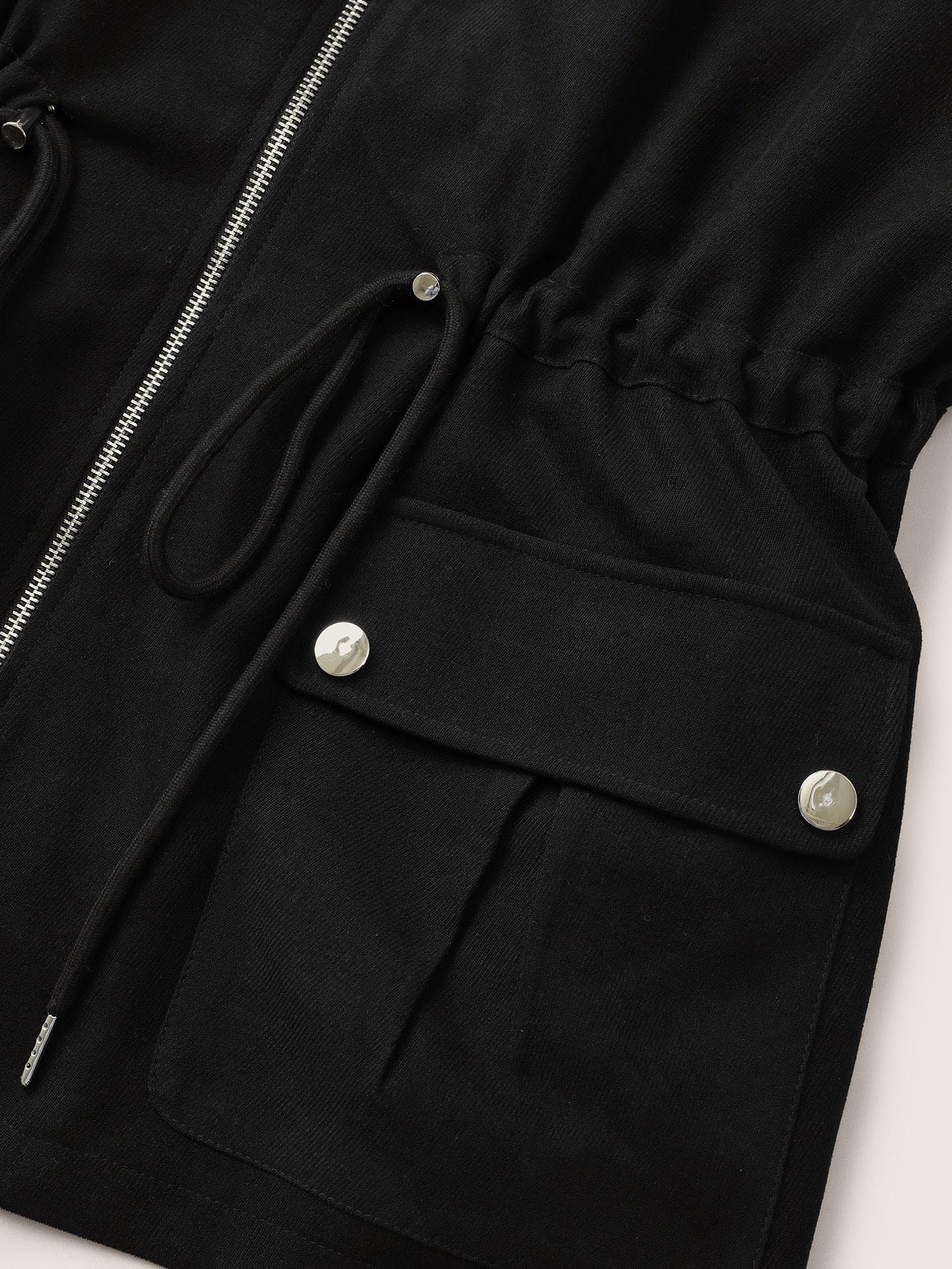 Plus Size Women Everyday Patchwork Lined Pocket Casual Jackets BloomChic 