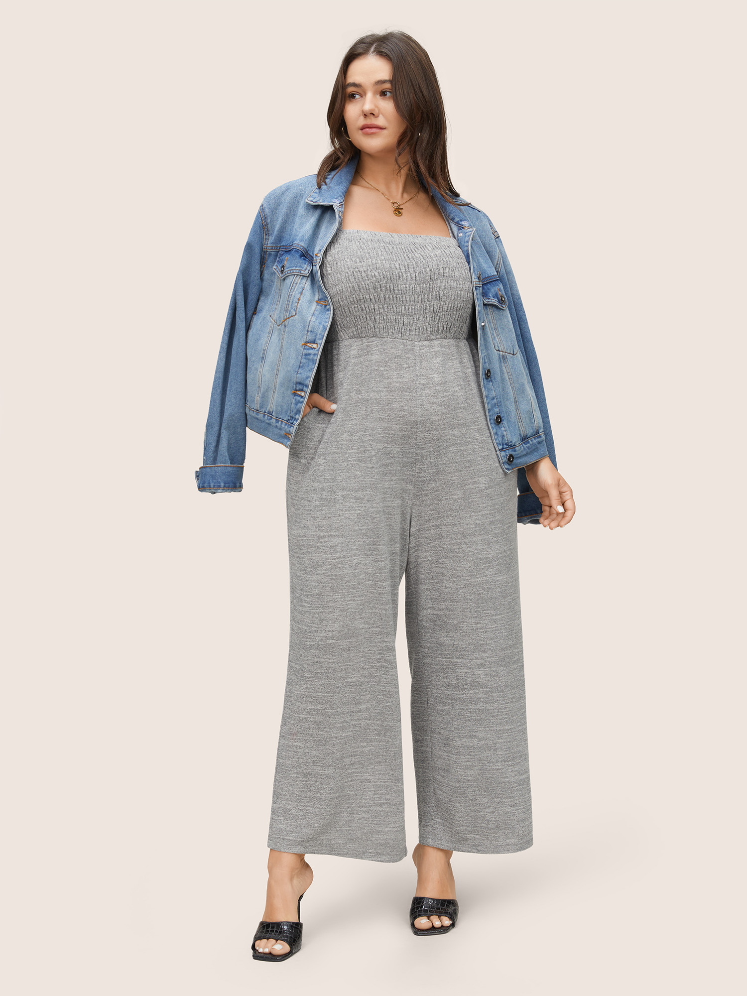 Plus Size Women Everyday Plain Adjustable Straps Regular Pocket Casual Jumpsuits BloomChic 