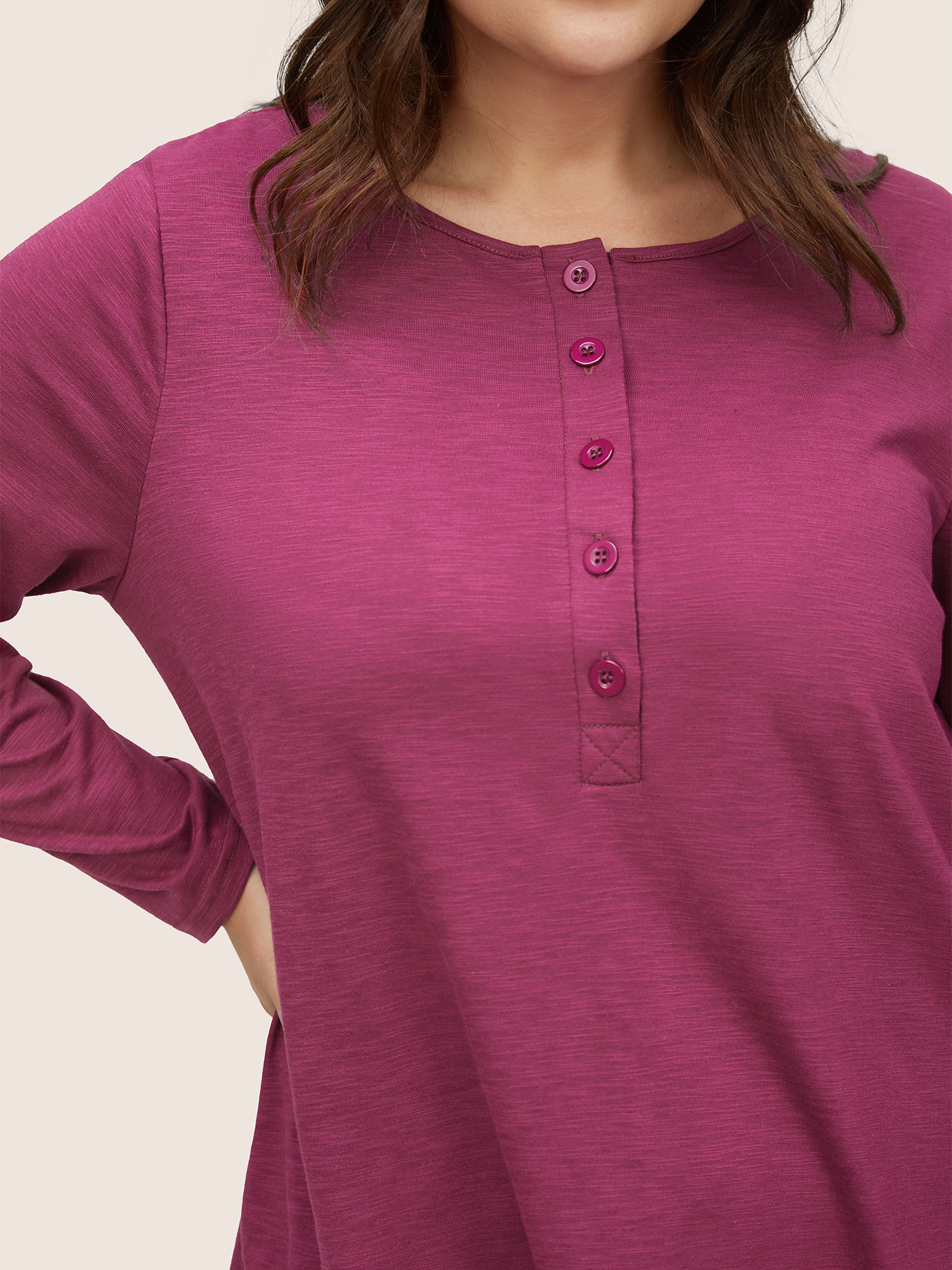 Plus Size Women Everyday Plain Plain Regular Sleeve Long Sleeve Open Front Casual T-shirts BloomChic 