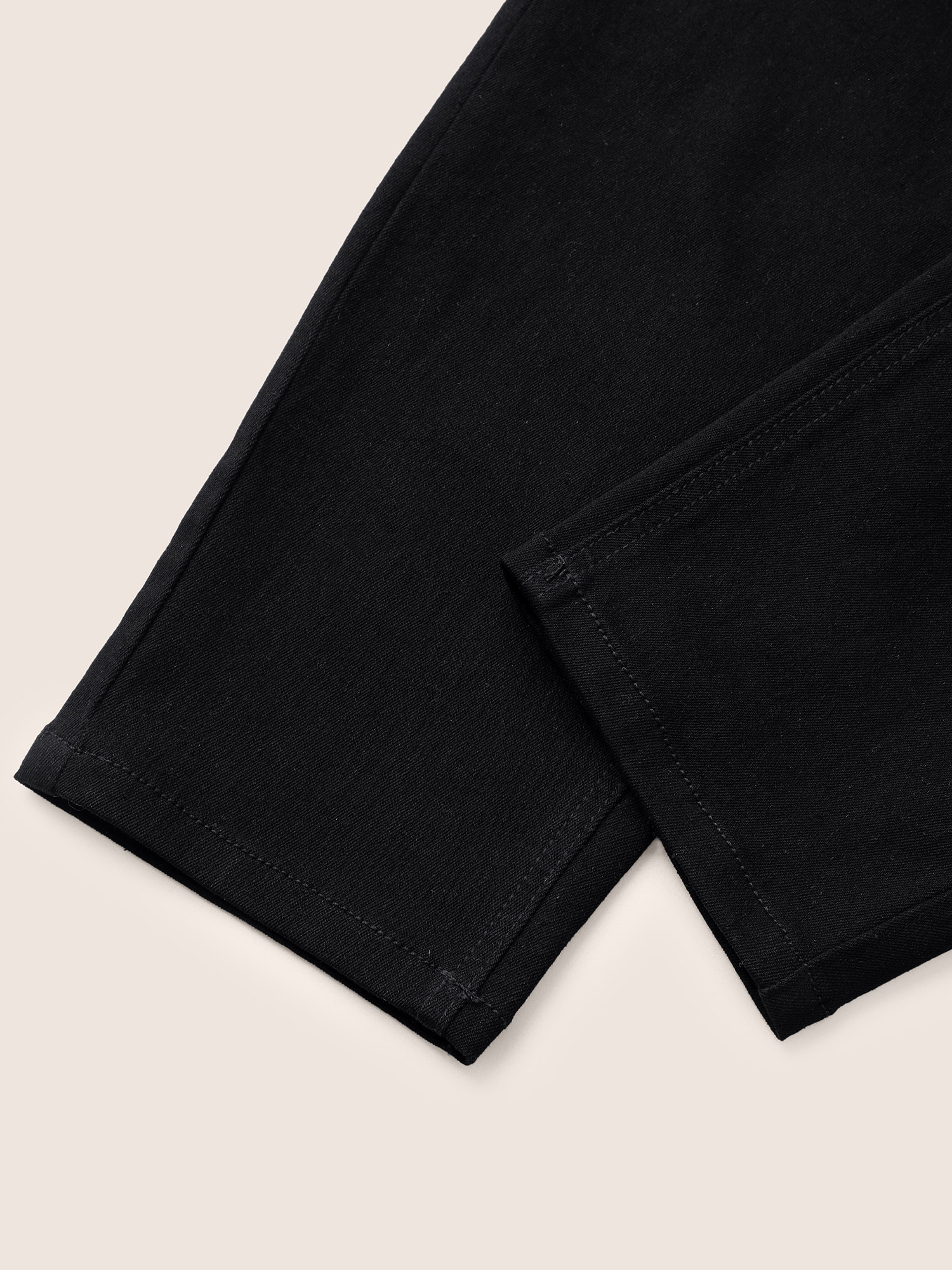Plus Size Women Everyday Plain High stretch Regular Black Wash Casual Jeans BloomChic 