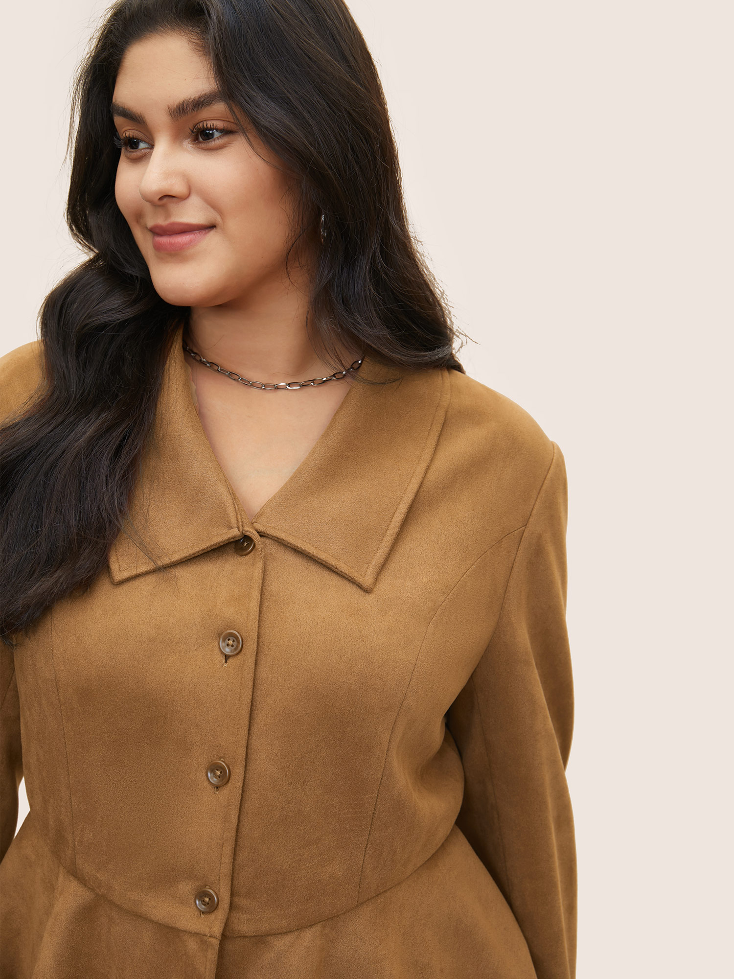 Plus Size Women Everyday Plain Lined Casual Jackets BloomChic 