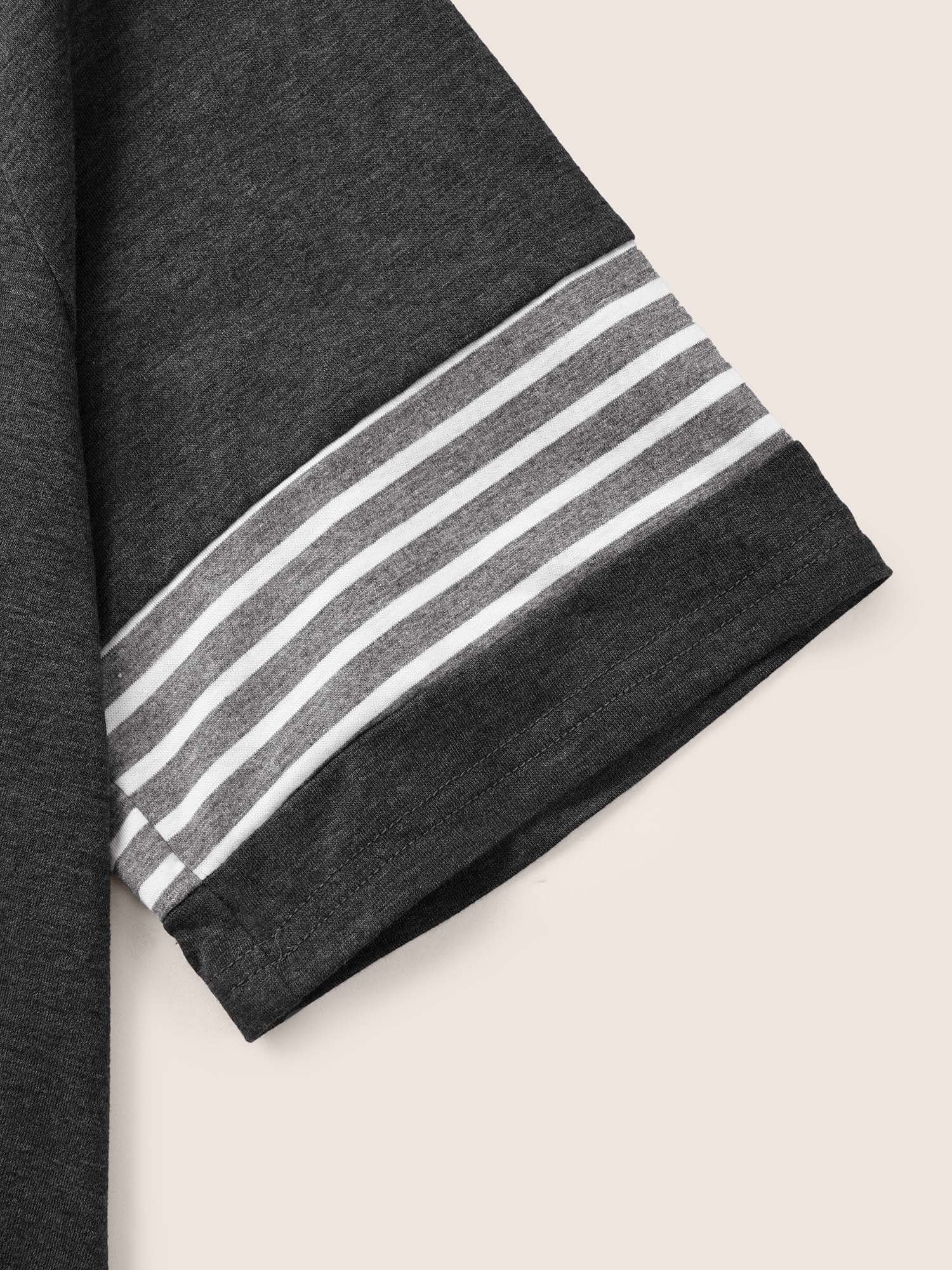 Plus Size Women Everyday Plain Raglan sleeve Short sleeve Round Neck Casual T-shirts BloomChic 