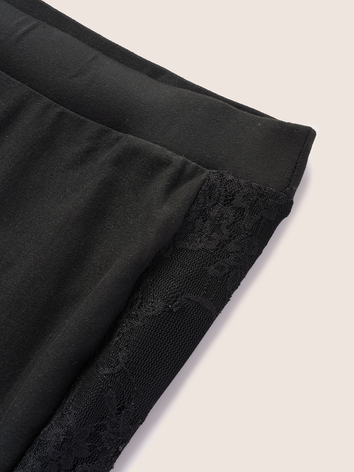 Plus Size Crochet Lace Mesh Skinny Leggings Women Black Casual High stretch Skinny High Rise Everyday Leggings BloomChic 26/4X 