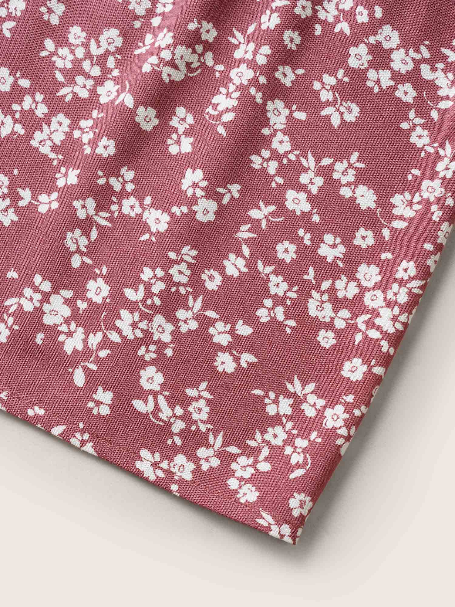 Plus Size Ditsy Floral Elastic Waist Pocket Skirt Women DustyPink Elegant Non No stretch Slanted pocket Everyday Skirts BloomChic 18-20/2X 