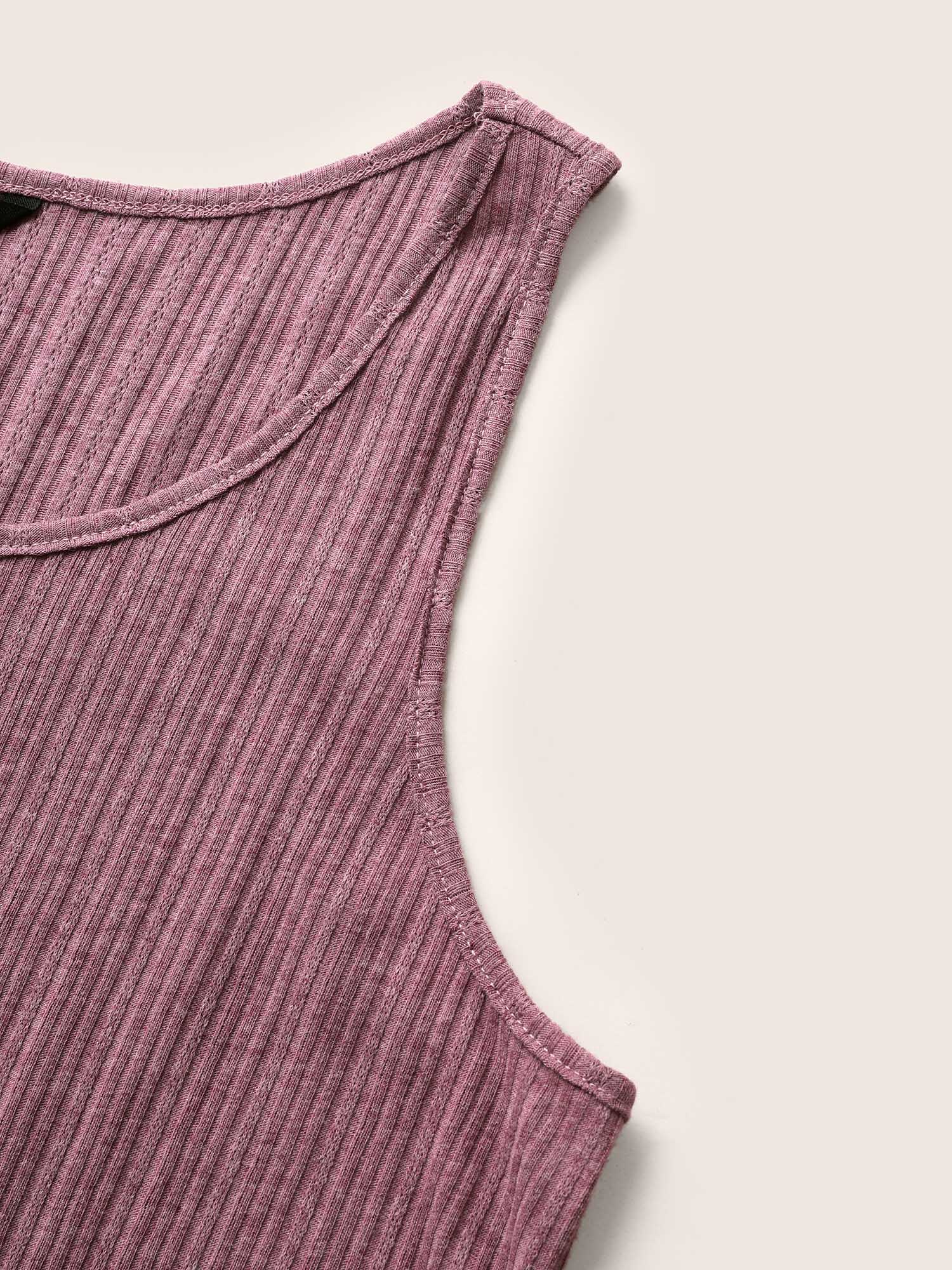 Plus Size Texture Patchwork Ruffles Drawstring Loungewear Set Women DustyPink Texture Sleeveless Non Lounge Loungewear Sets BloomChic 18-20/2X 