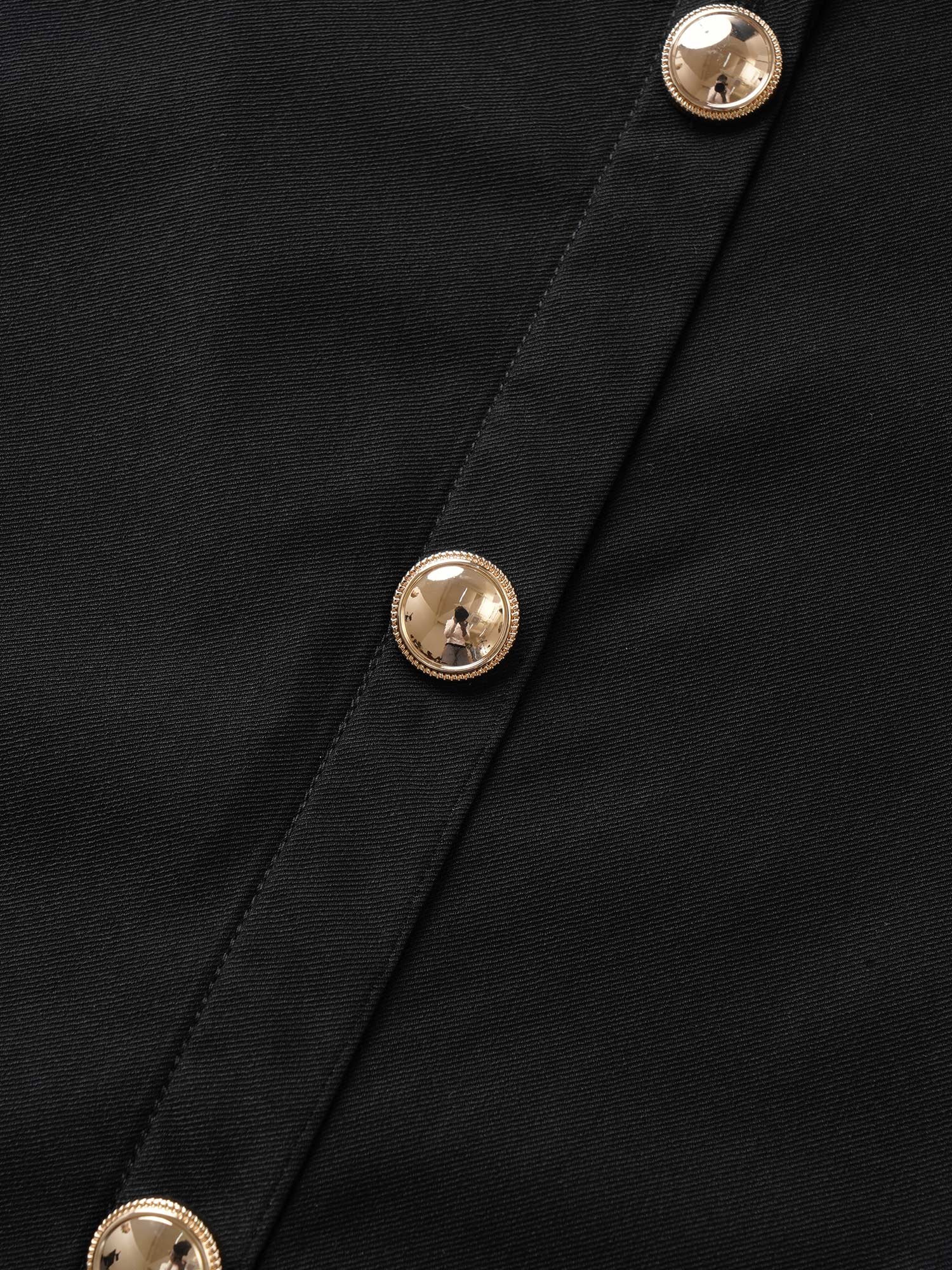 Plus Size Plain Adjustable Straps Metal Detail Pocket Dress Black Women At the Office Non Non Sleeveless Curvy Midi Dress BloomChic 26/4X 