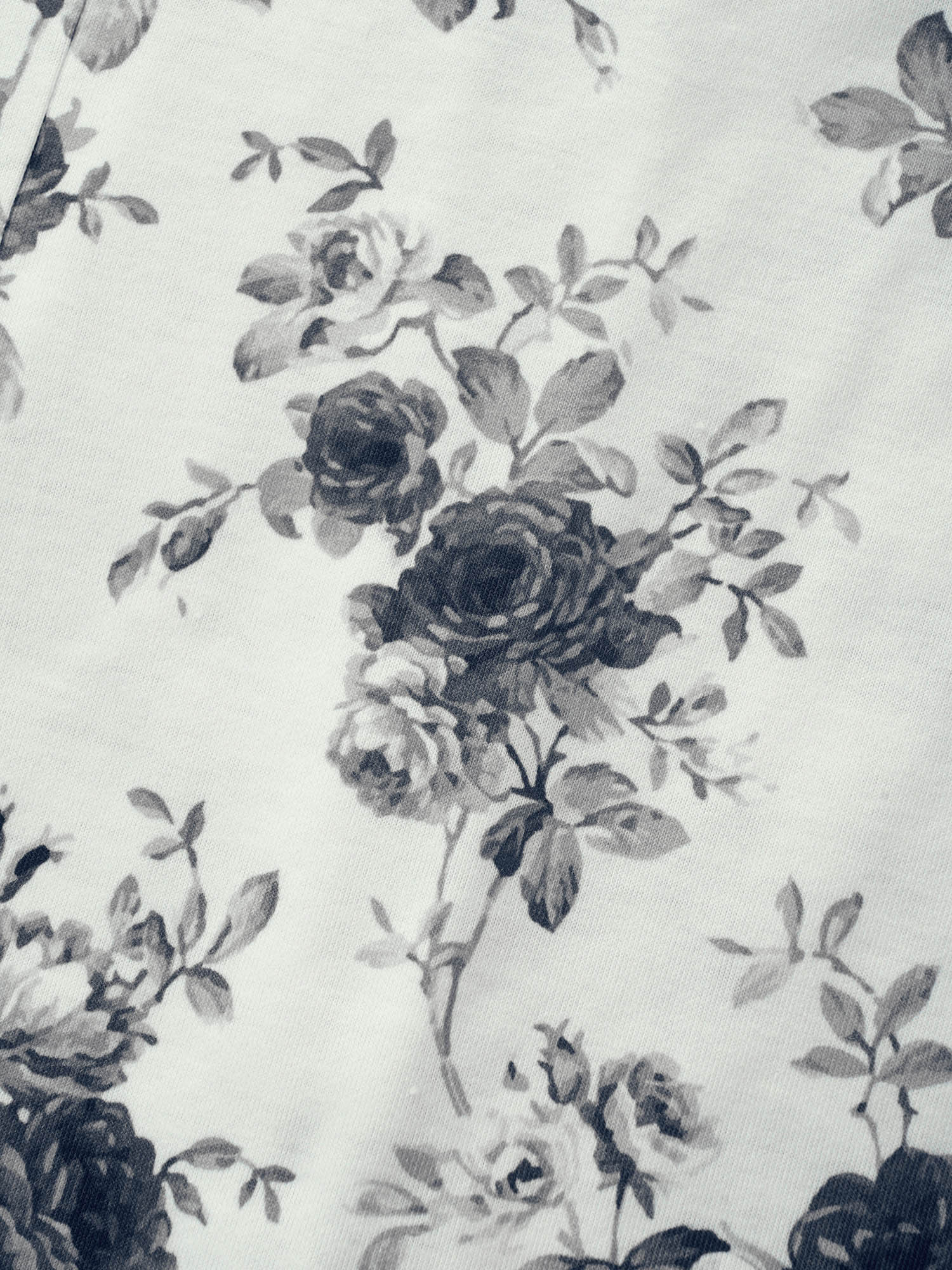 Plus Size Floral Print Round Neck Pleated T-shirt White Women Casual Pleated Round Neck Everyday T-shirts BloomChic 26/4X 