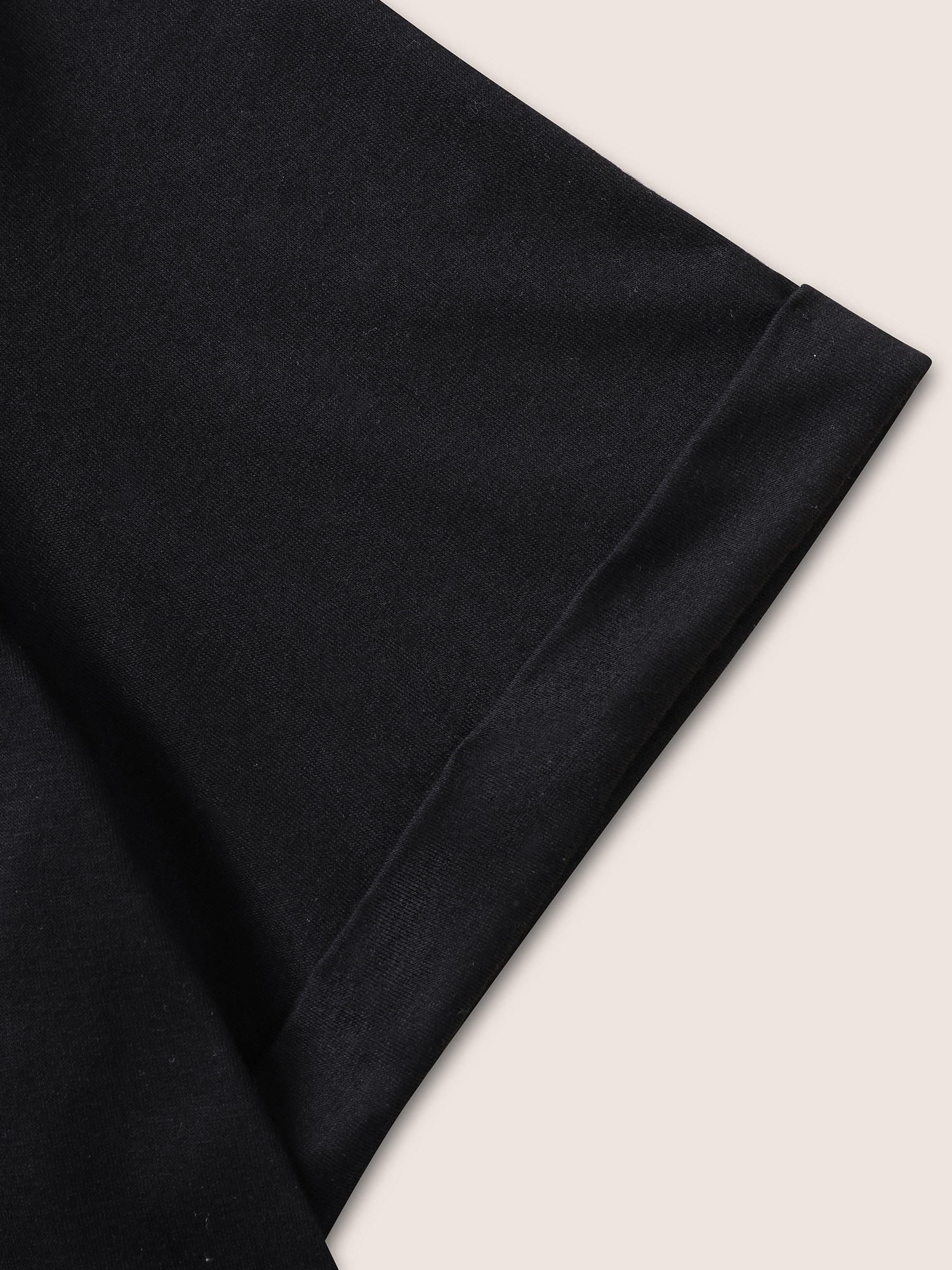Plus Size Letter Print Round Neck T-shirt Black Women Casual Contrast Round Neck Everyday T-shirts BloomChic 28/5X 