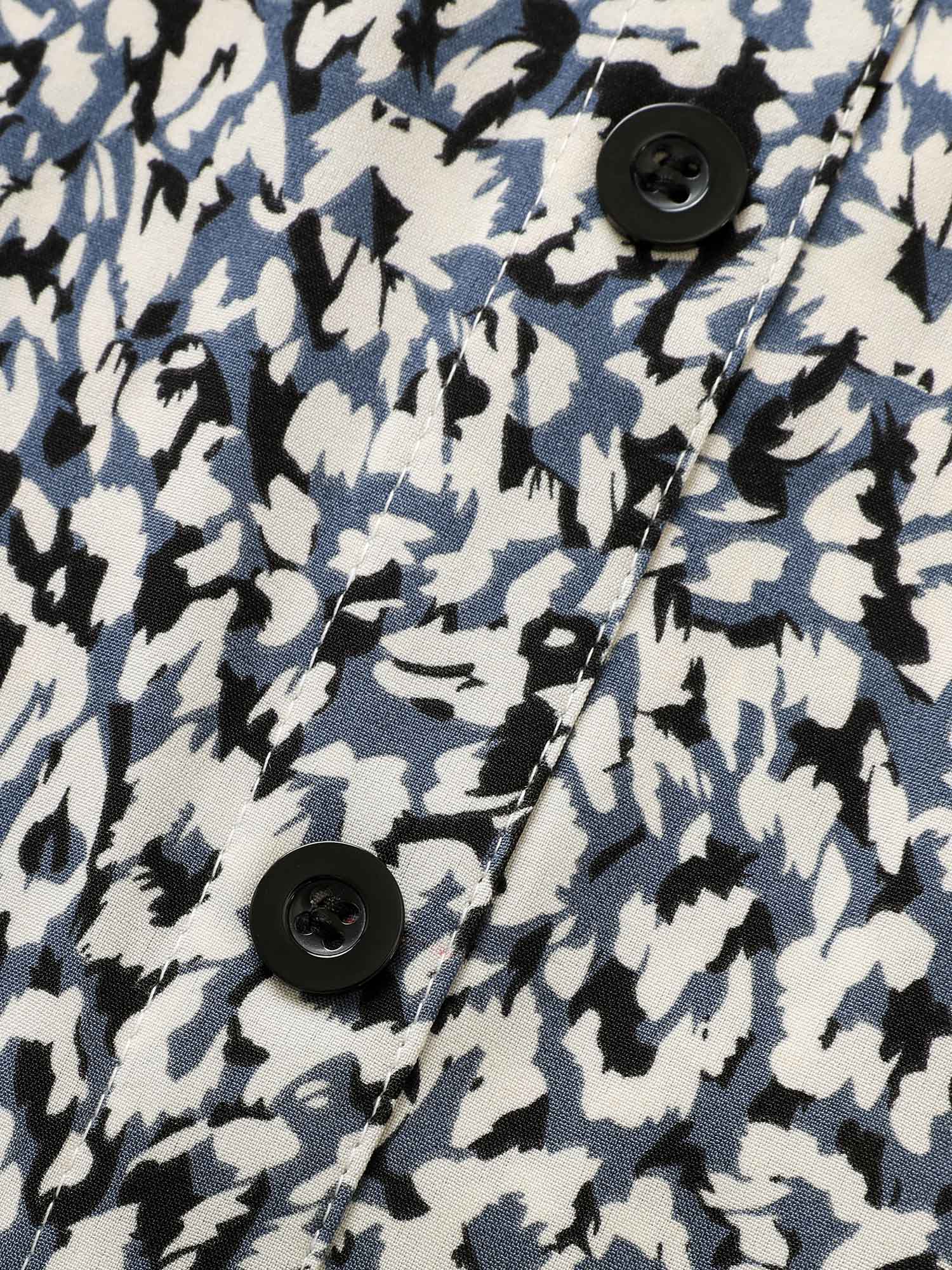 Plus Size Multicolor Leopard Print Shirt Collar Tab Sleeve Blouse Women At the Office Half Sleeve Shirt collar Work Blouses BloomChic 30/6X 