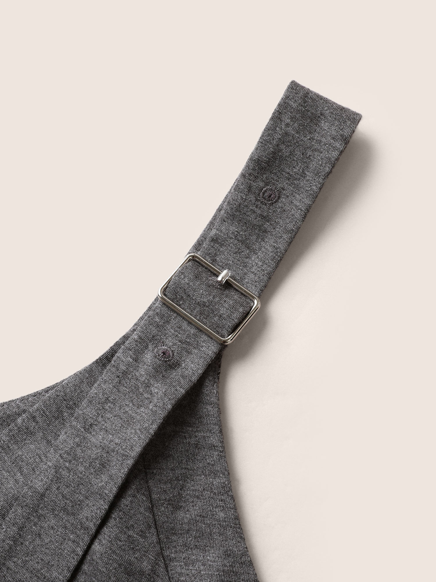 Plus Size Gray Supersoft Essentials Solid Pocket Adjustable Straps Jumpsuit Women Casual Sleeveless Non Everyday Loose Jumpsuits BloomChic 18-20/2X 