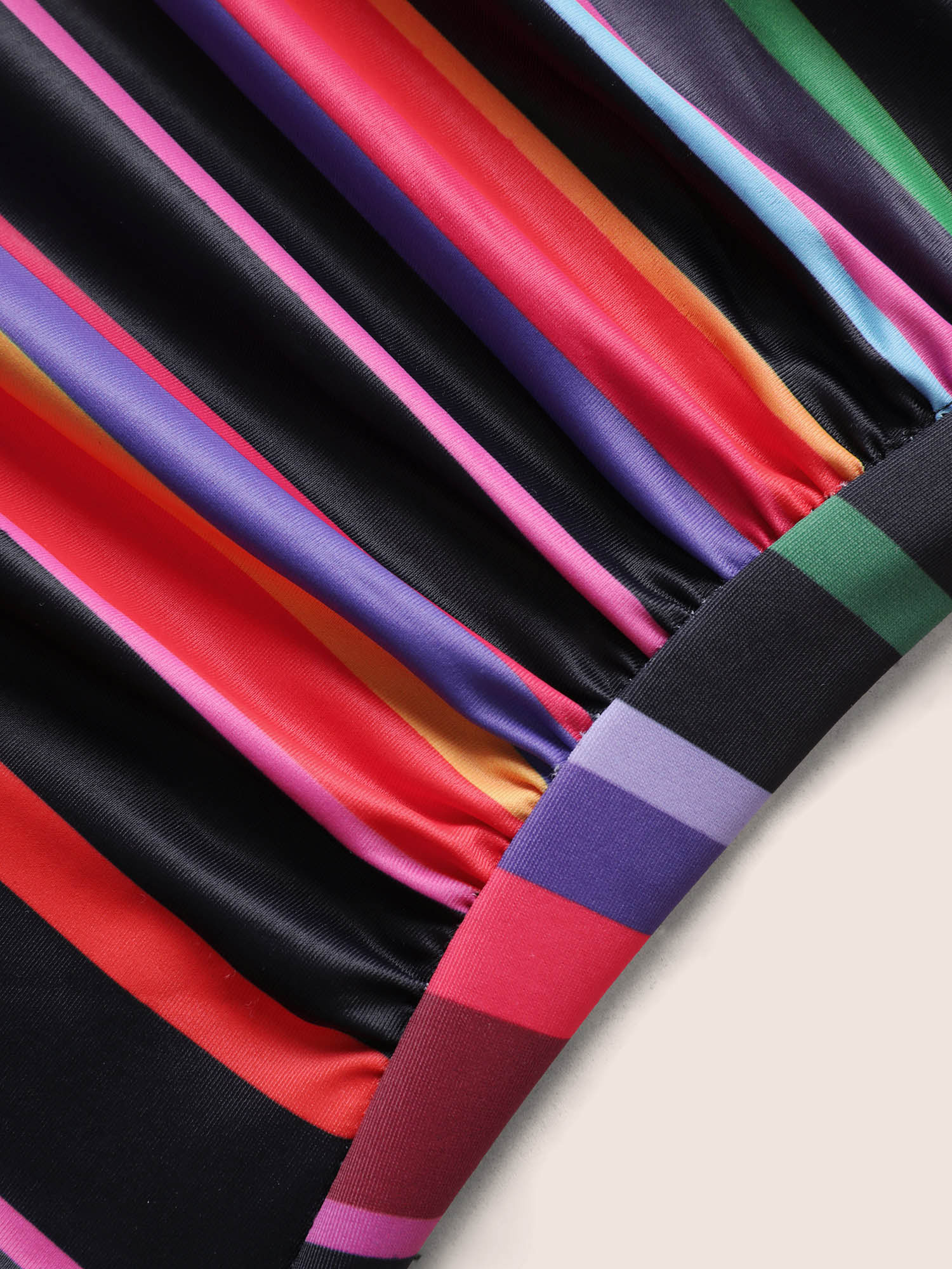 Plus Size Contrast Striped Tie Knot One Piece Swimsuit Women`s Swimwear Multicolor Beach Tie knot Curve Bathing Suits High stretch One Pieces BloomChic 14-16/1X 