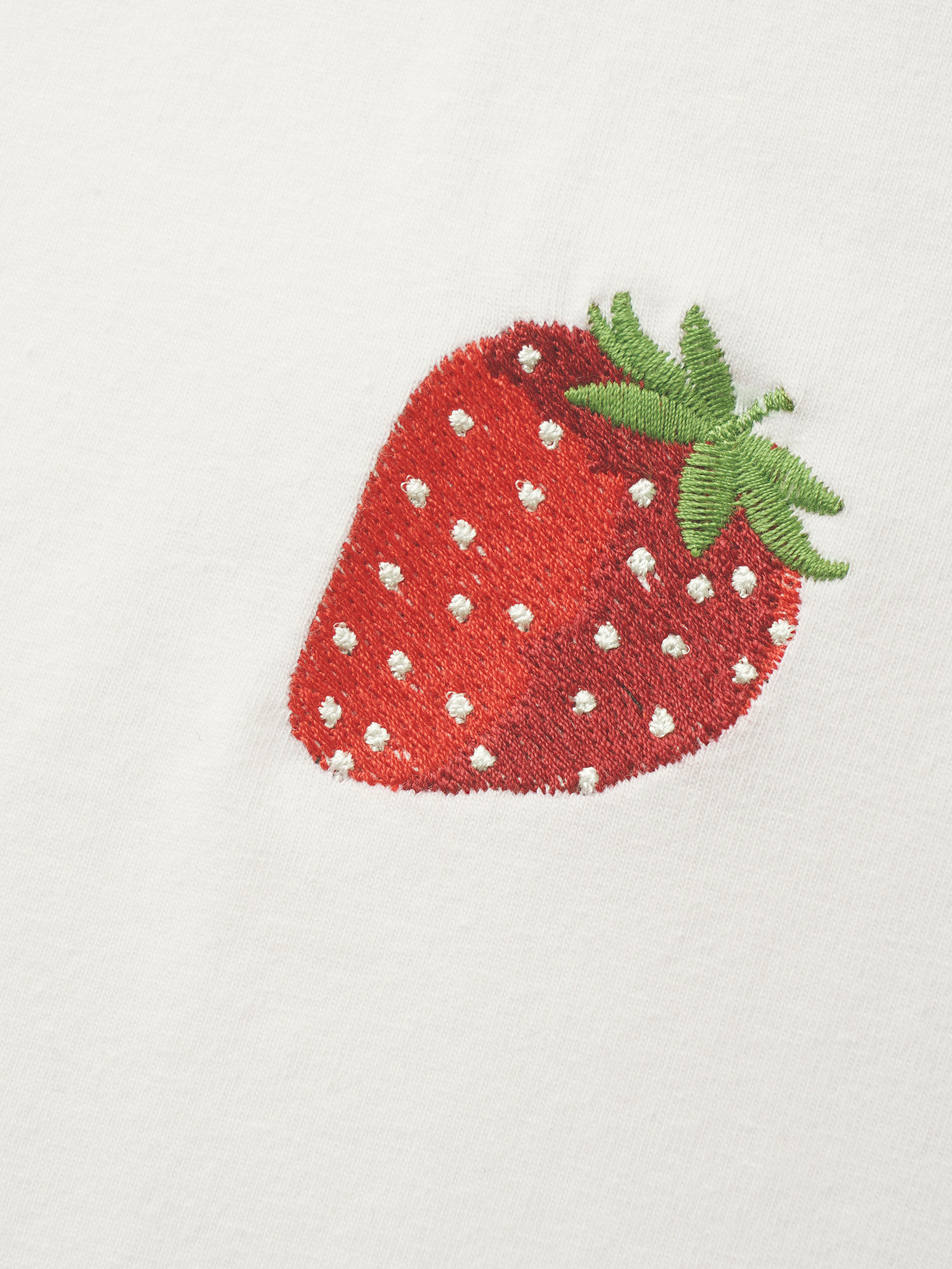 Plus Size Strawberry Print Crew Neck T-shirt Originalwhite Women Casual Contrast Fruit Round Neck Everyday T-shirts BloomChic 30/6X 