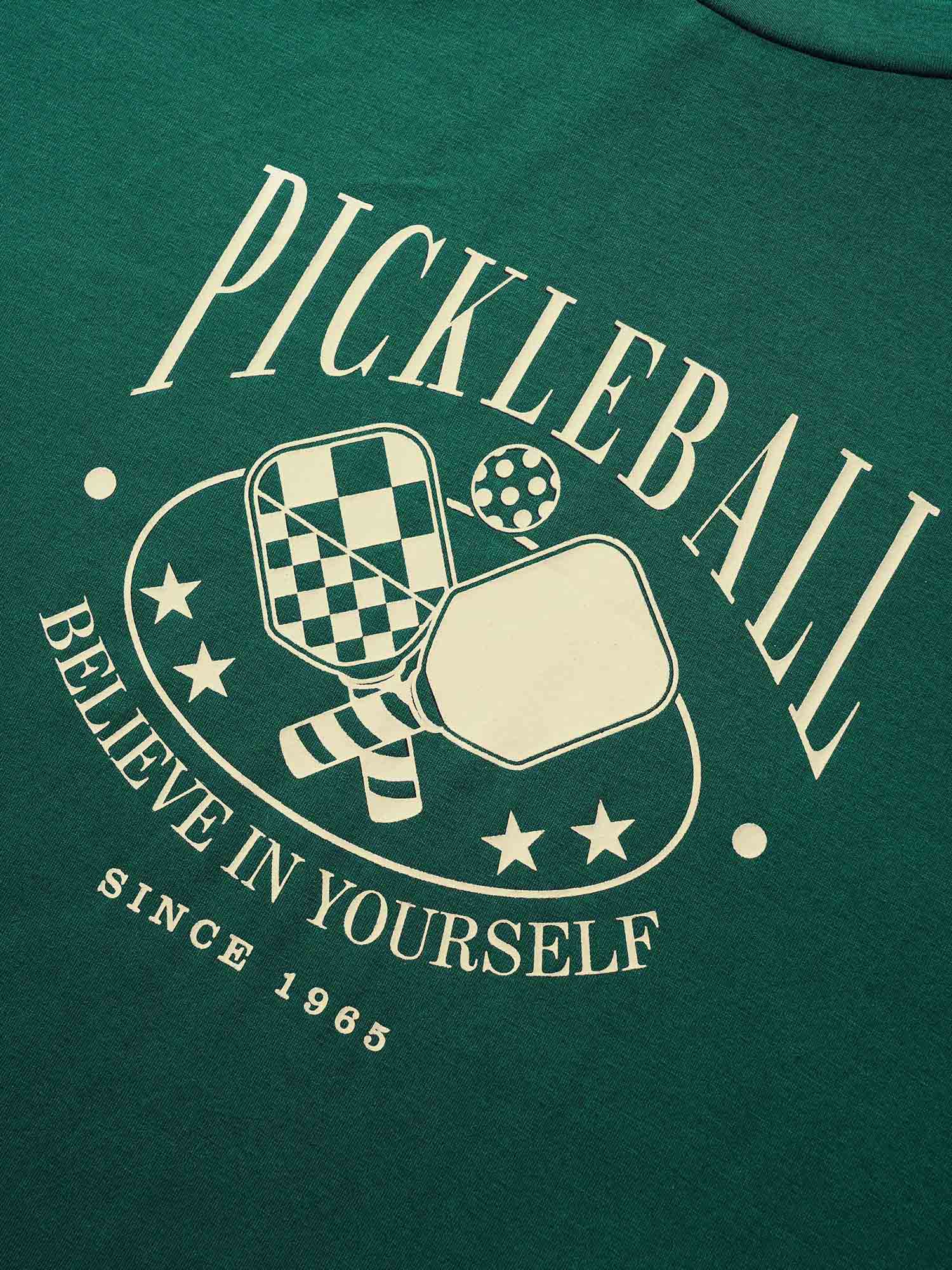 Plus Size Letter Print Crew Neck T-shirt Truegreen Women Casual Contrast Art&design Round Neck Everyday T-shirts BloomChic 14-16/1X 