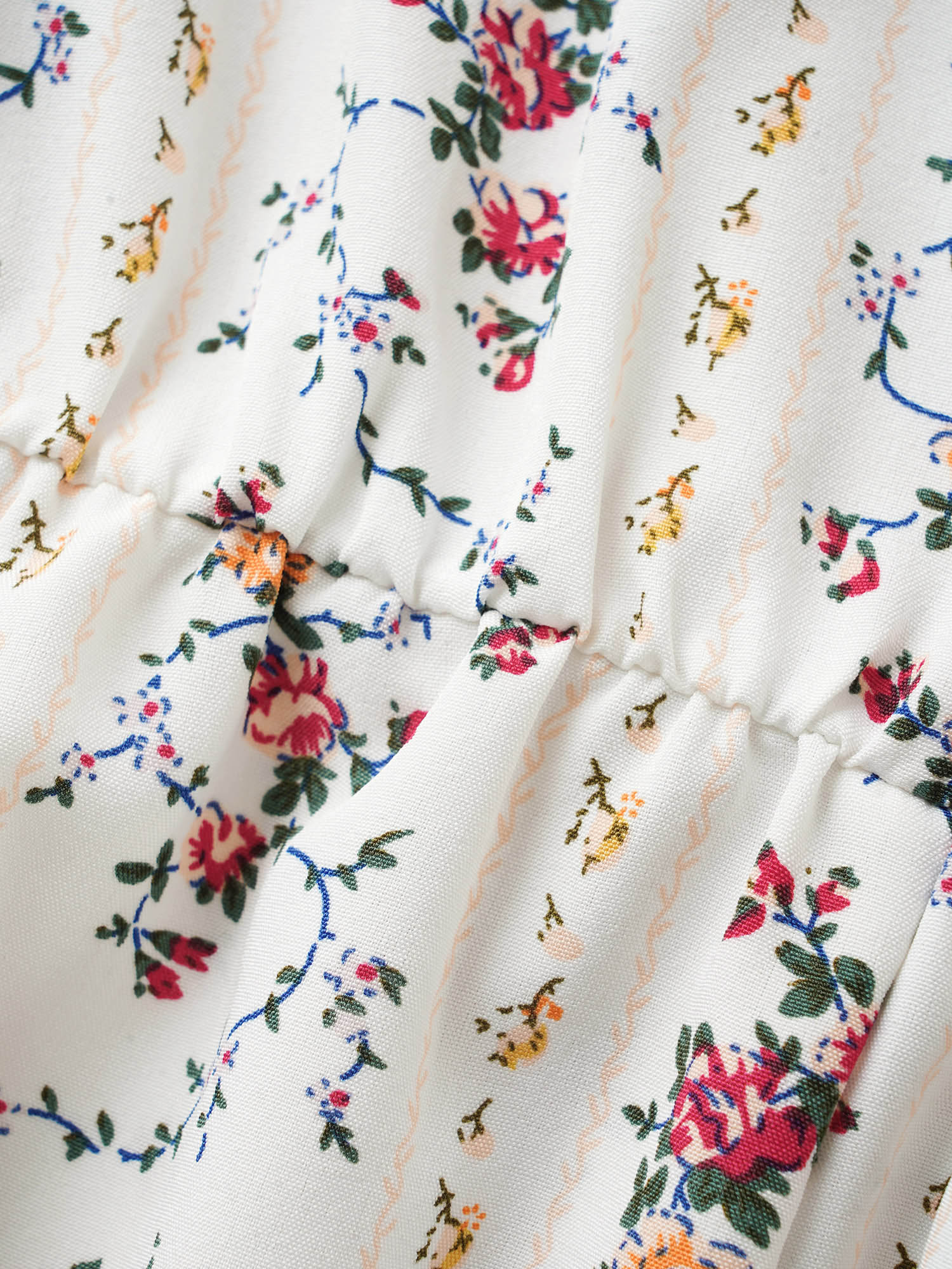 Plus Size Originalwhite Boho Print O Ring Zipper Lantern Sleeve Blouse Women Elegant Elbow-length sleeve V-neck Everyday Blouses BloomChic 10/M 