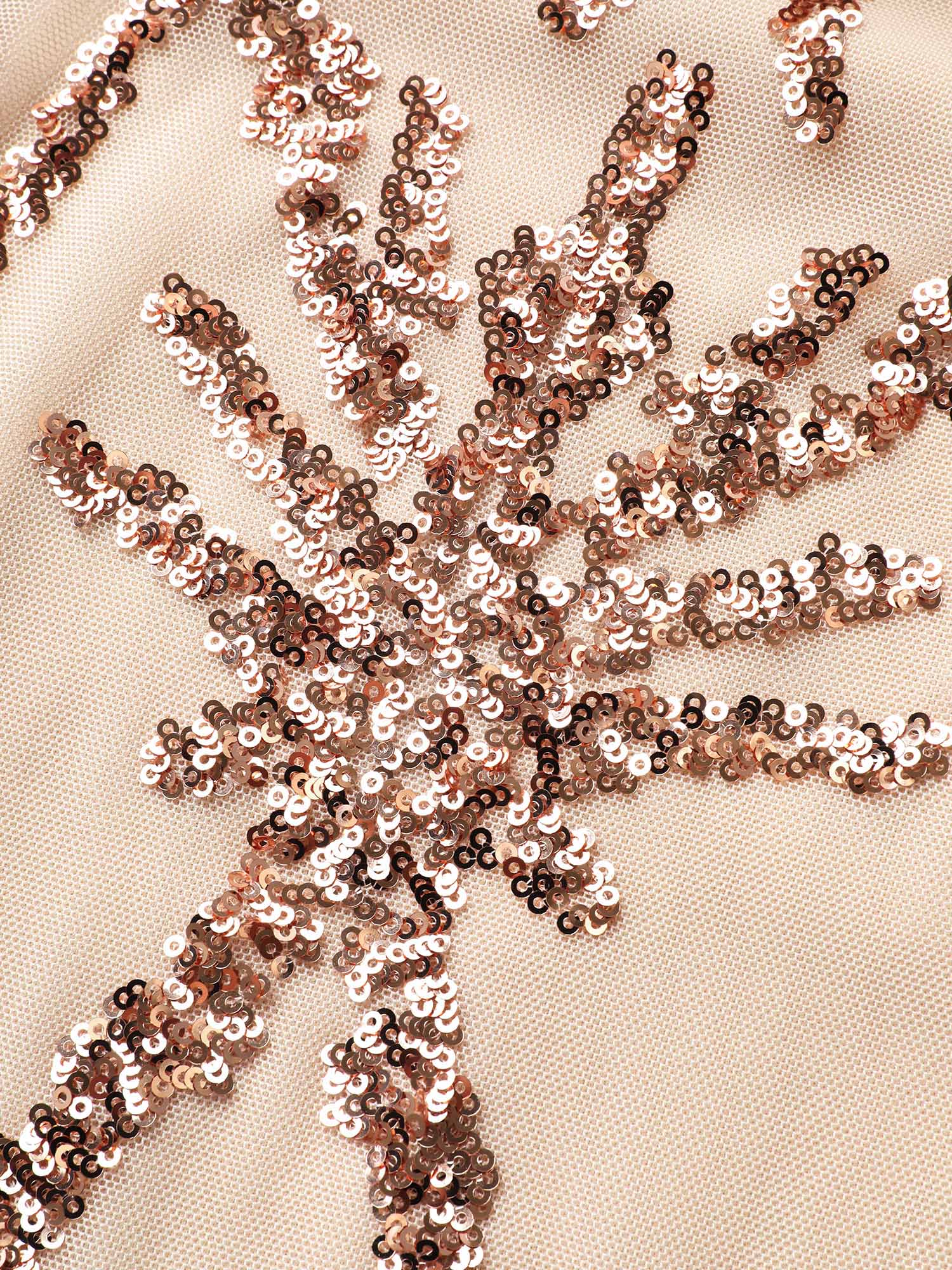 Plus Size Embellished Sequins Adjustable Straps Midi Dress Gold Women Cocktail Non Sleeveless Curvy BloomChic 22-24/3X 