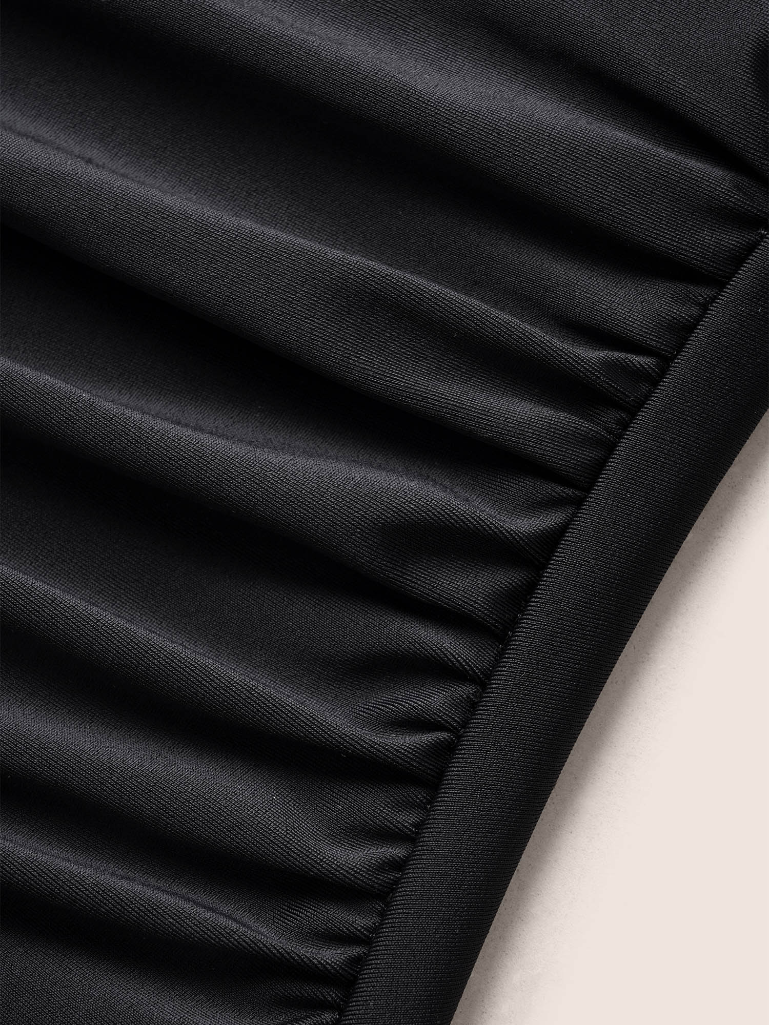 Plus Size Woven Ribbon Gathered Ruffle Trim One Piece Swimsuit Women`s Swimwear Black Beach Woven ribbon&lace trim Curve Bathing Suits High stretch One Pieces BloomChic 26/4X 