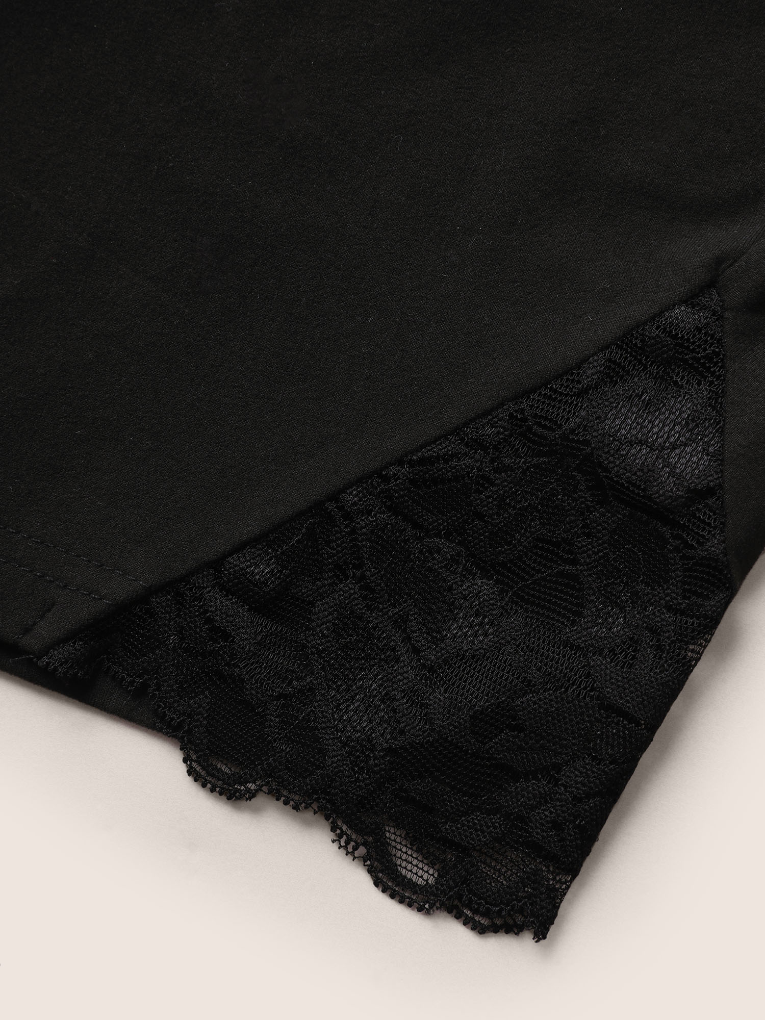 Plus Size Crochet Lace Mesh Mid Rise High Stretch Leggings Women Black Casual High stretch Skinny Mid Rise Everyday Leggings BloomChic 18-20/2X 