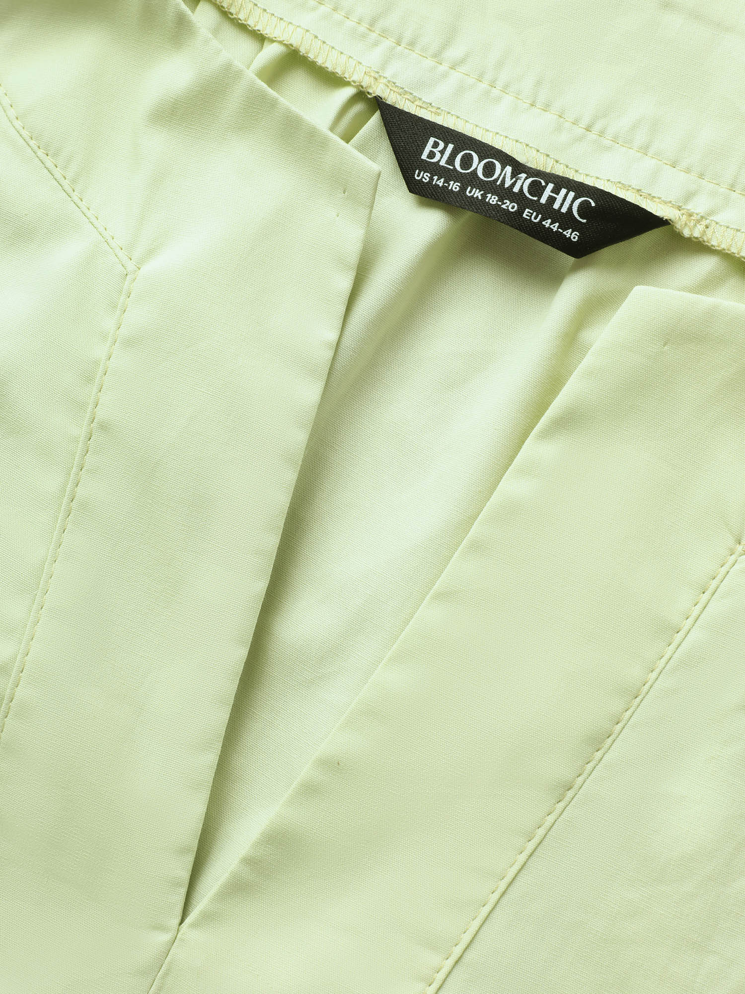 Plus Size LightGreen Ruffle Sleeve Ruffle Sleeve Pleated Blouse Women Casual Short sleeve V-neck Everyday Blouses BloomChic 26/4X 