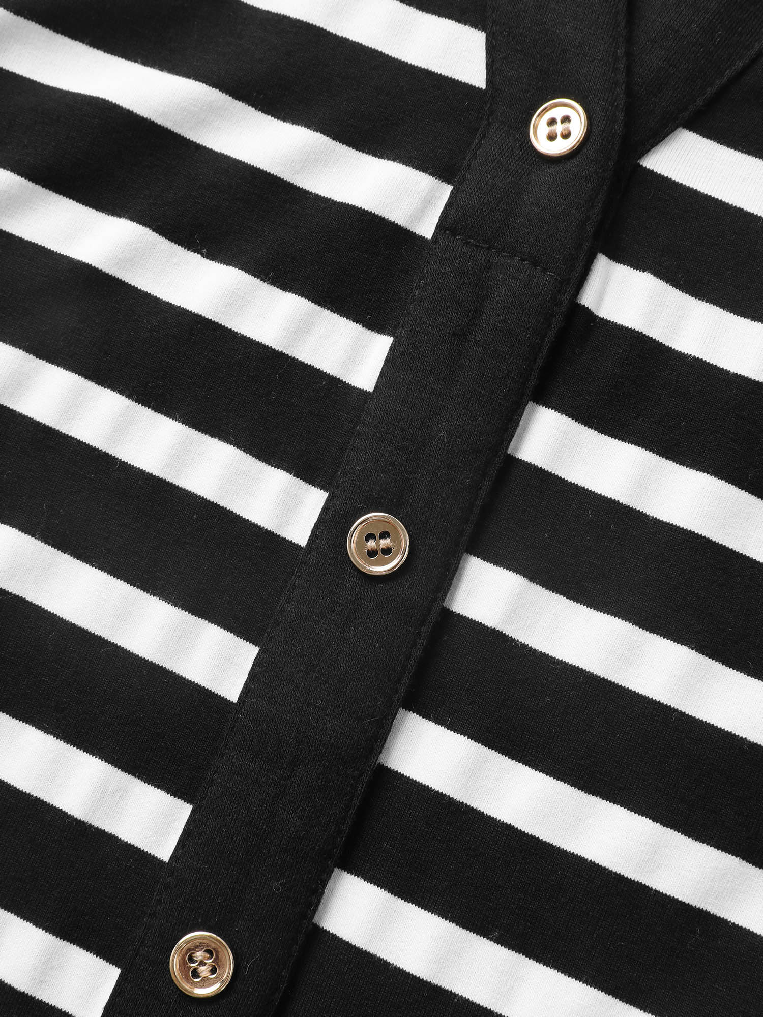 

Plus Size Lapel Collar Striped Button Detail Midi Dress Black Women Button Shirt collar Sleeveless Curvy BloomChic