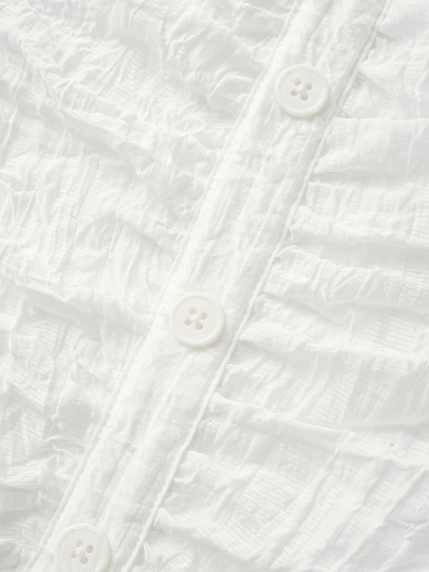 

Plus Size Originalwhite Square Neck Shirred Button Detail Lantern Sleeve Blouse Women Elegant Short sleeve Square Neck Everyday Blouses BloomChic