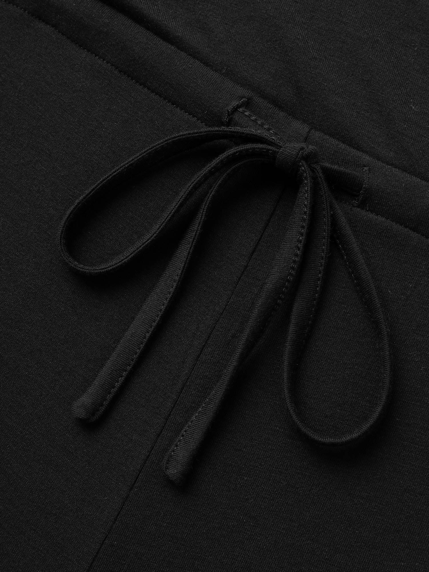 Plus Size Black Solid Overlap Collar Drawstring Jumpsuit Women Elegant Sleeveless Overlap Collar Everyday Loose Jumpsuits BloomChic 30/6X 