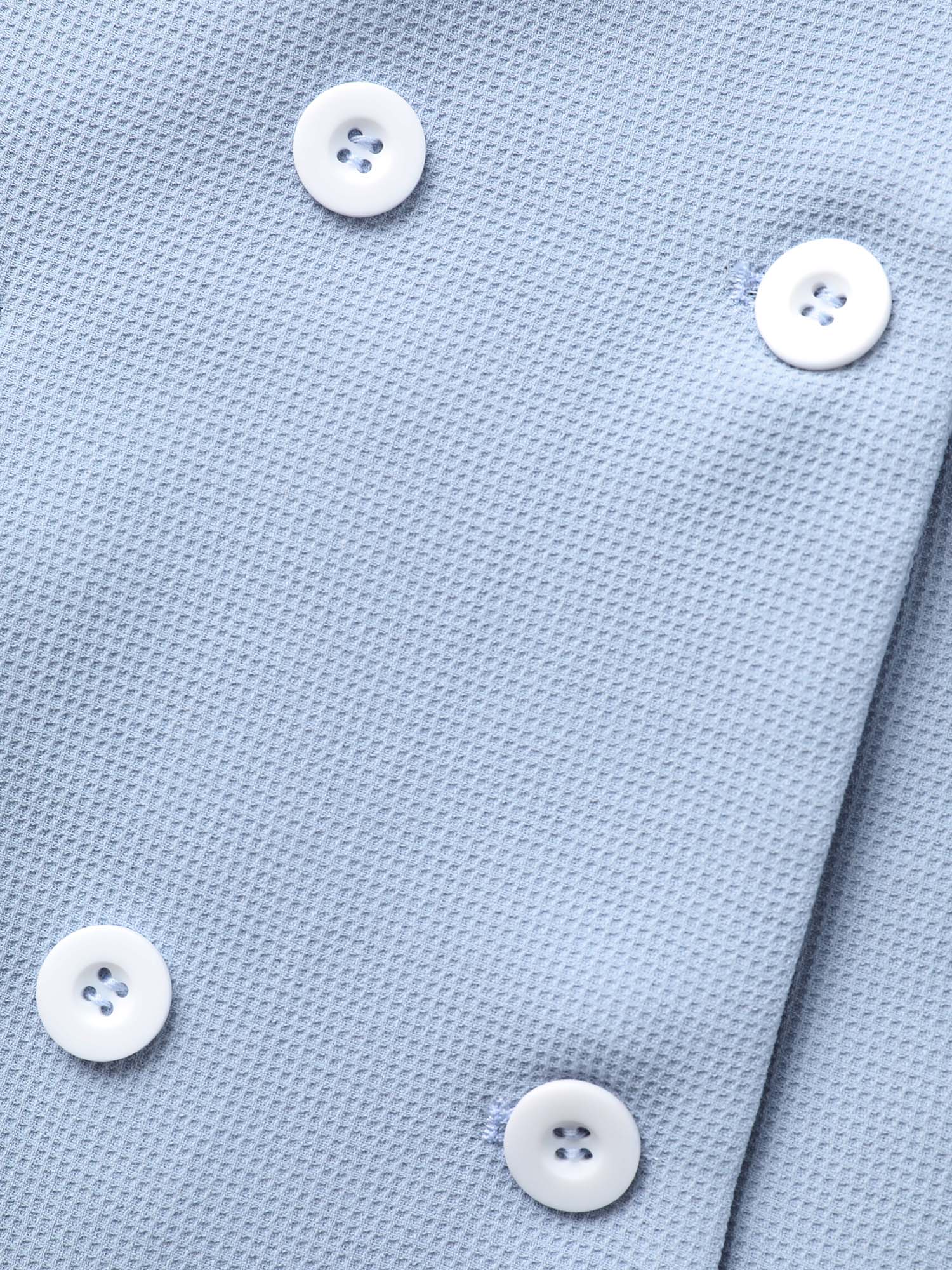 Plus Size Suit Collar Flap Pocket Back Slit Blazer LightBlue Women Everyday Button Sleeve Elbow-length sleeve Suit Collar 12/L Open pocket with flap Elegant Blazers BloomChic 