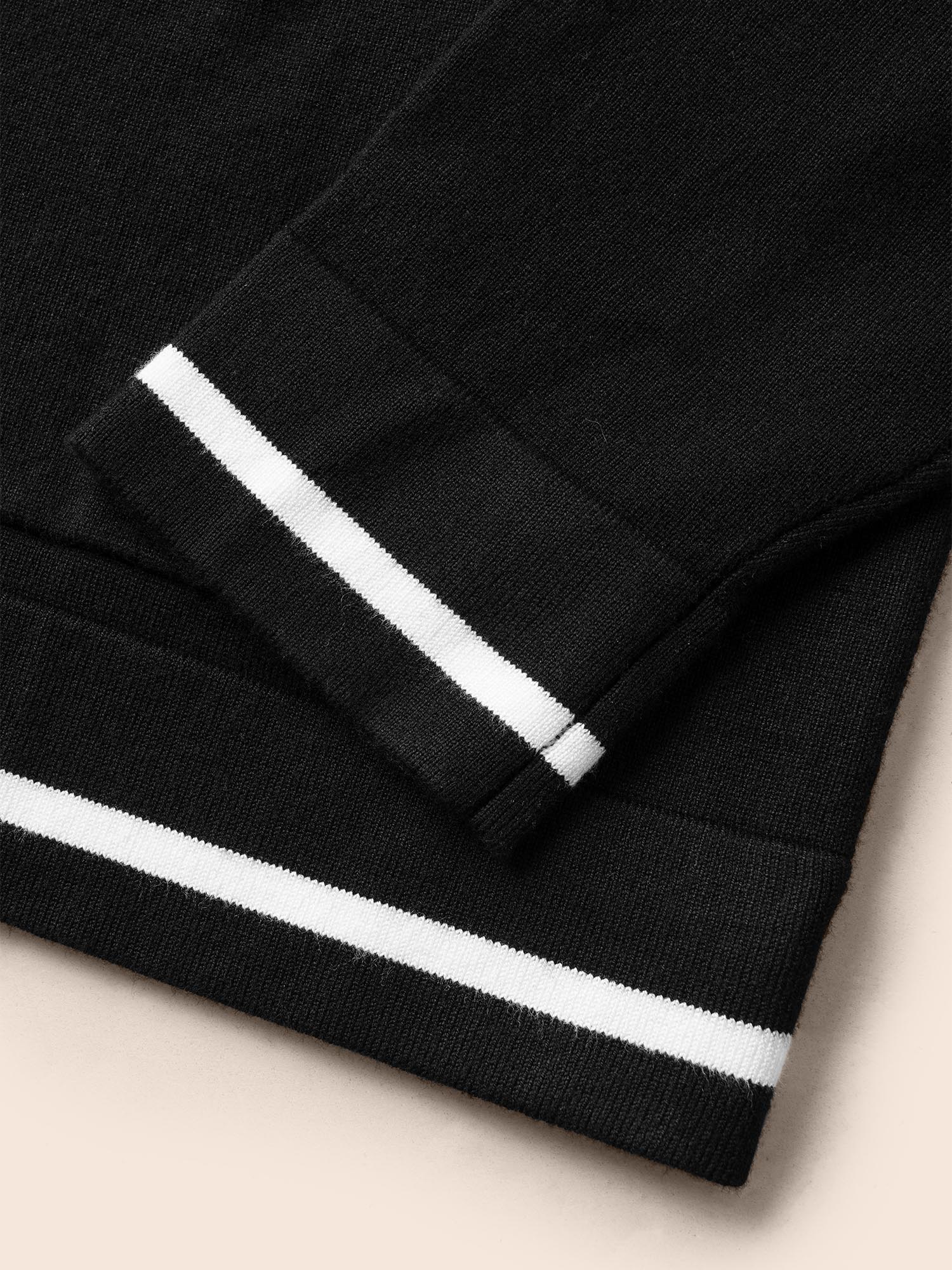 Plus Size Supersoft Essentials Striped Patchwork Pocket Open Front Cardigan Black Women Casual Loose Long Sleeve Everyday Cardigans BloomChic 22-24/3X 