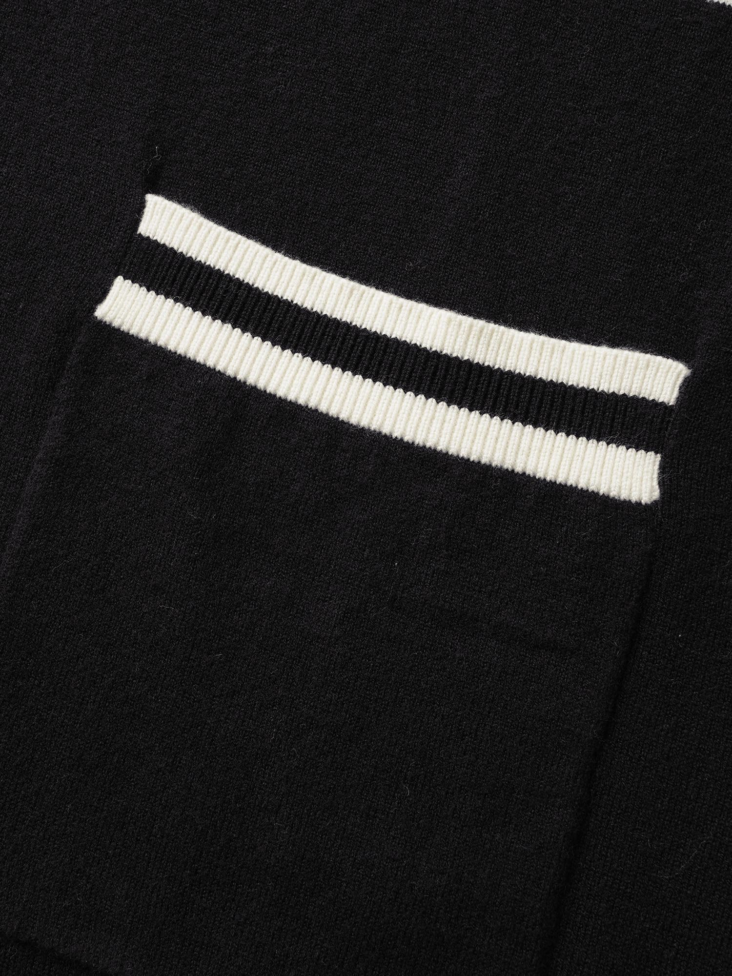 Plus Size Striped V Neck Button Up Pocket Cardigan Black Women Casual Loose Long Sleeve Everyday Cardigans BloomChic 28/5X 