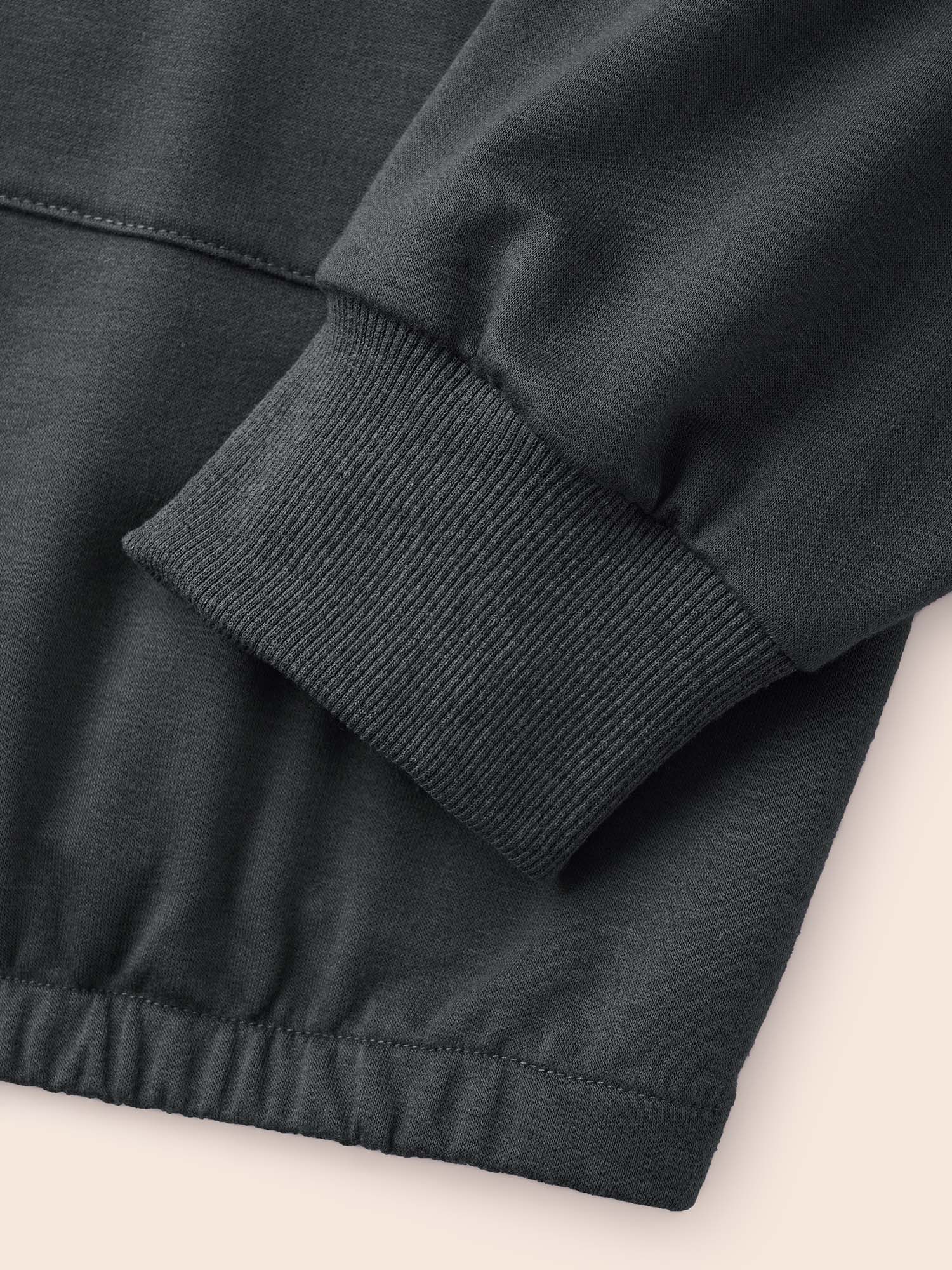 Plus Size Half Zip Hooded Pocket Sweatshirt Women DimGray Casual Patchwork Hooded Everyday Sweatshirts BloomChic 30/6X 